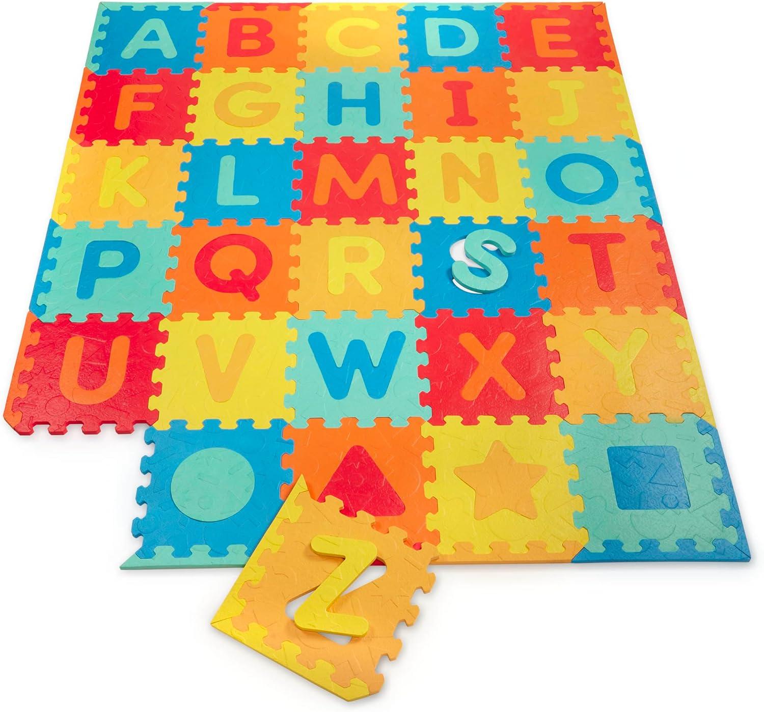 Large Multicolor Foam Alphabet Interlocking Puzzle Mat