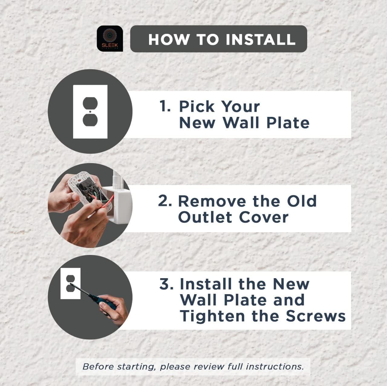 4 Pack Single Decorator Switch Cover Plate White Classic Decorative Decorator Switch Plates Cover 1 Gang Rocker Wall Plate Cover for Duplex Toggle