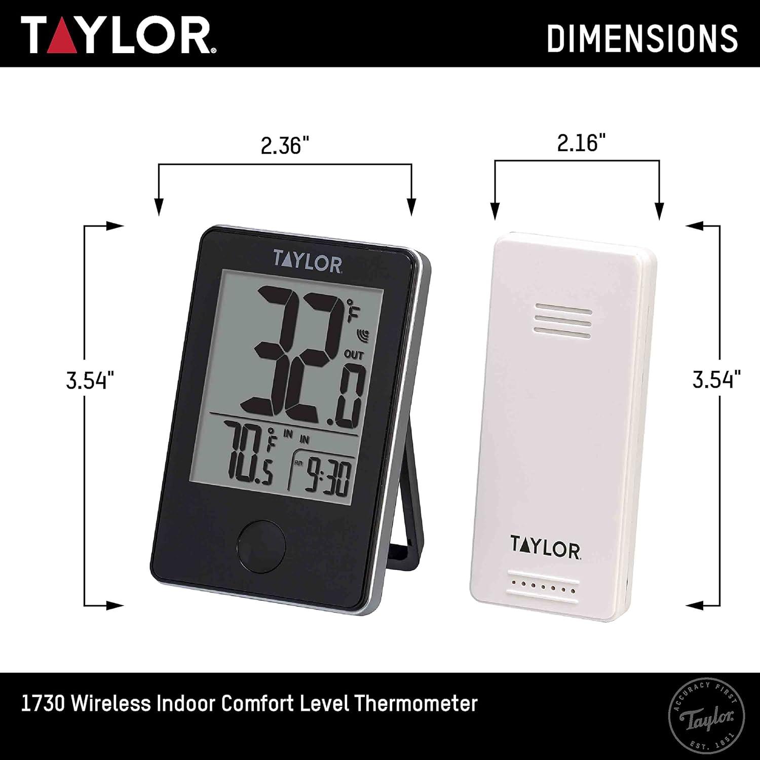 Taylor Wireless Digital Indoor/Outdoor Thermometer with Remote Sensor