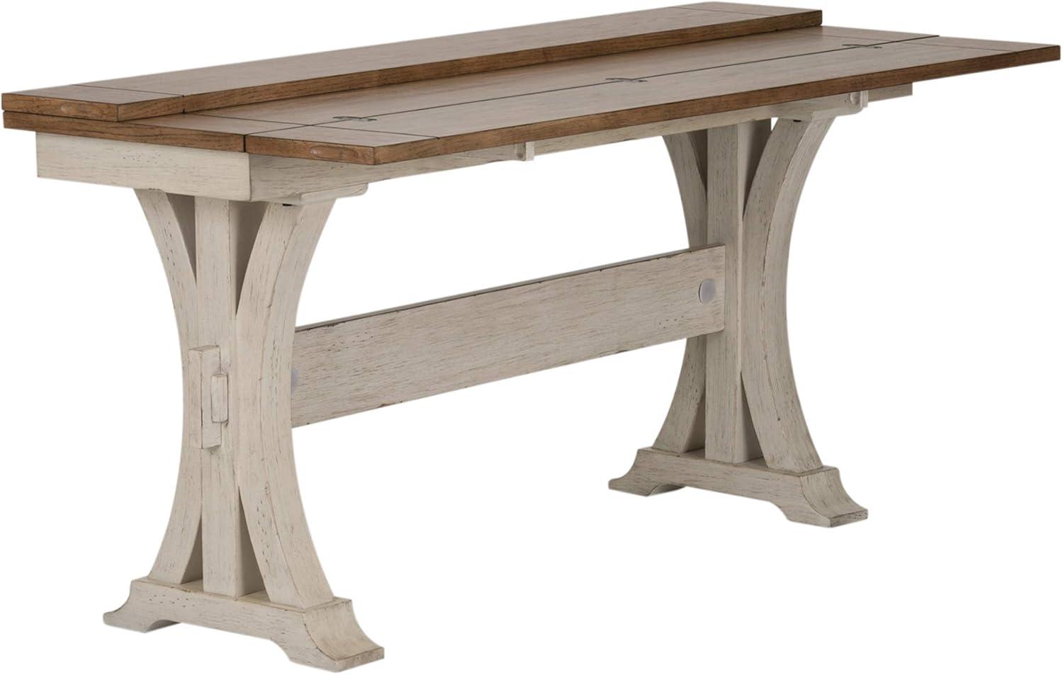 Farmhouse Reimagined White Flip Lid Sofa Table