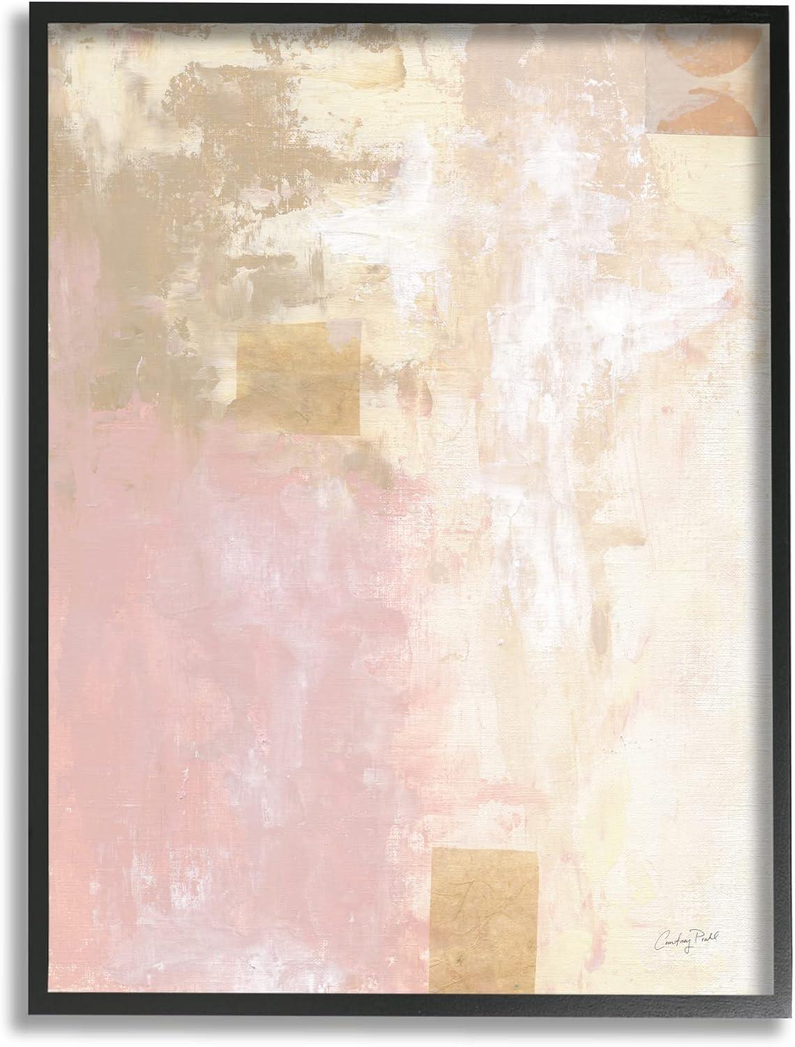 Stupell Industries Modern Soft Pink Beige Abstract Painting Morning Composition, 24 x 30,Design by Courtney Prahl