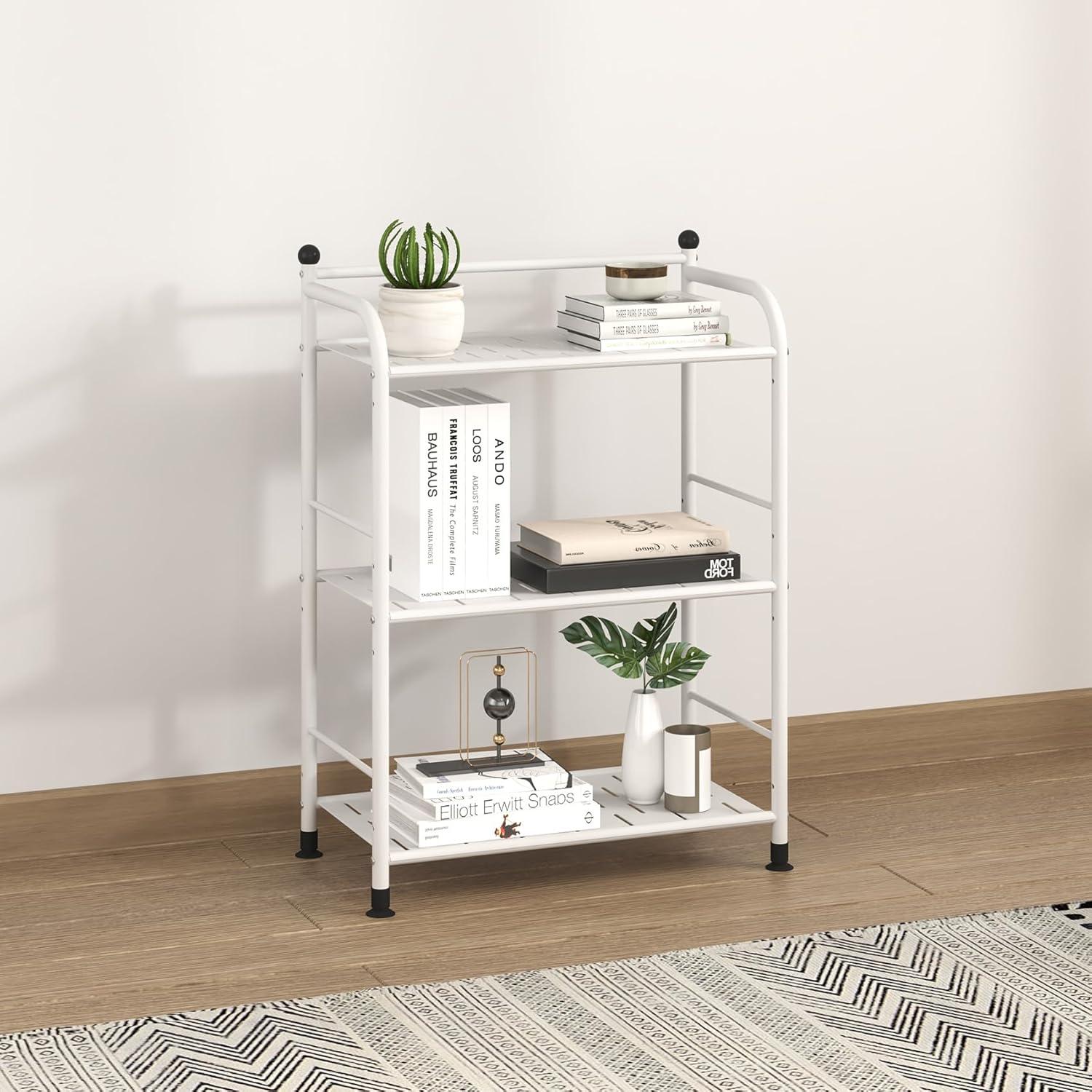 Rebrilliant Metal Shelf Storage Shelves, Living Room Shelves, Corner Kitchen Storage Shelves, Indoor Plant Shelves