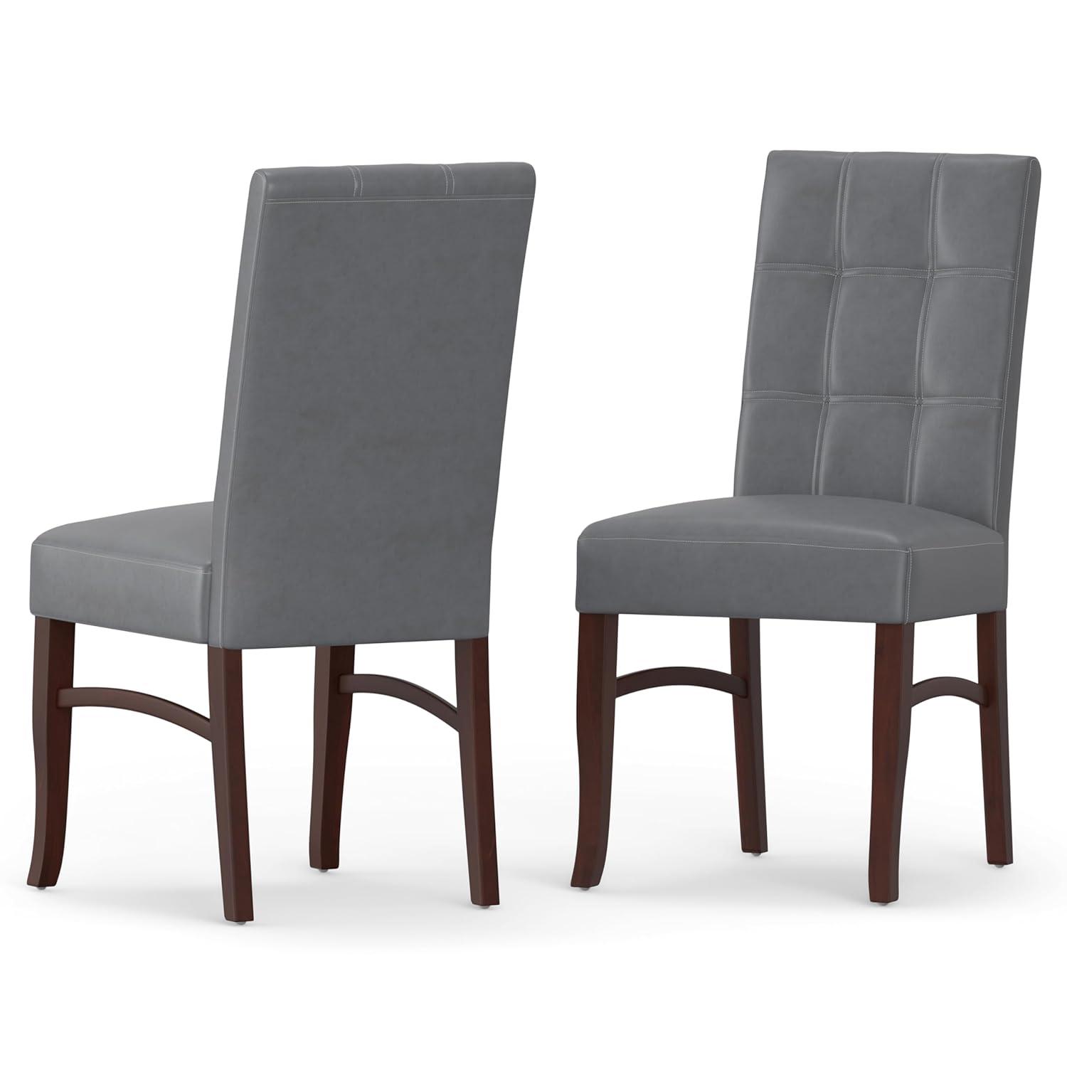 Simpli Home Ezra Dining Chair (Set of 2) in Stone Grey