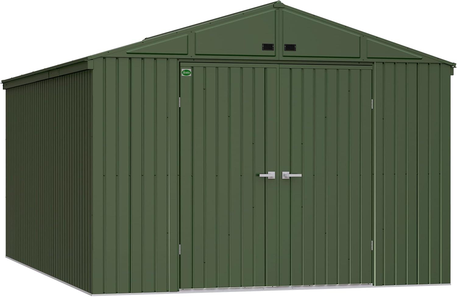 Scotts Lawn Care Storage Shed, 10x14, Green