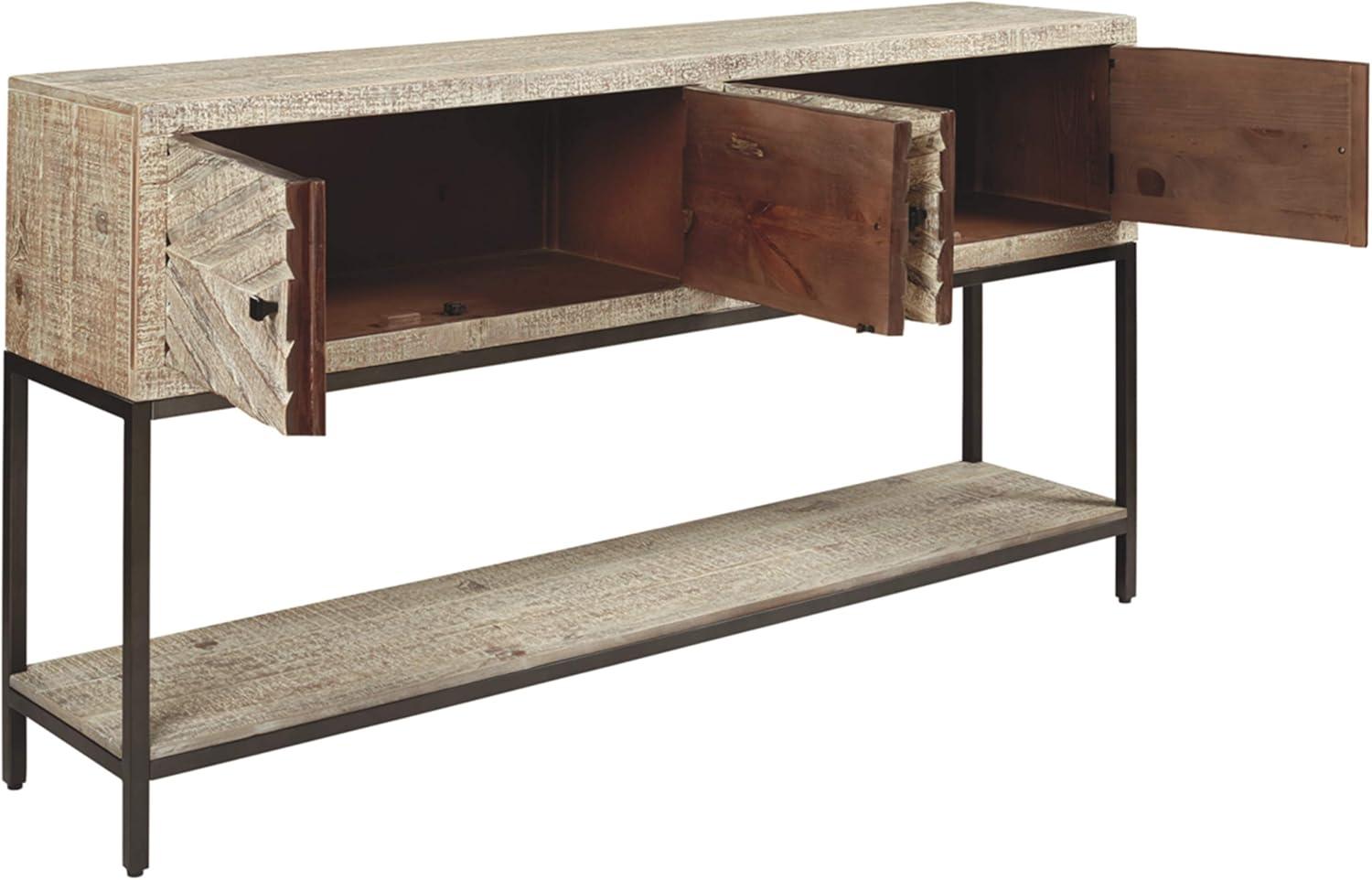 Roanley Sofa/Console Table Distressed Brown - Signature Design by Ashley