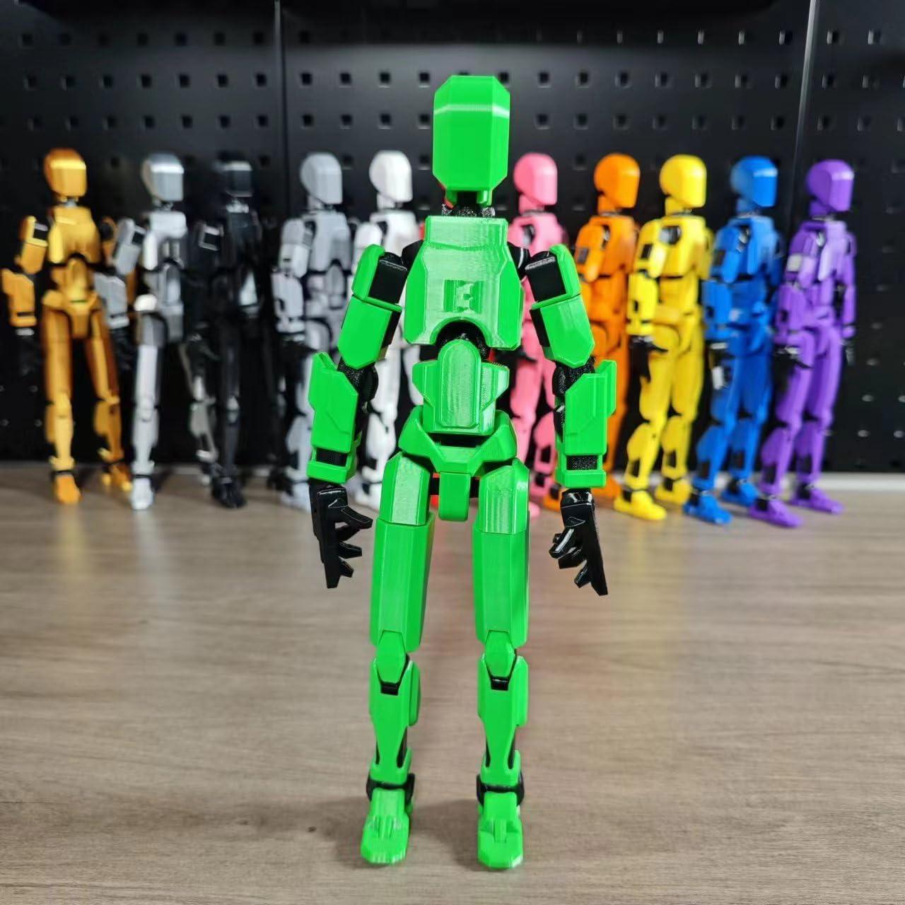 5PCS Assembly Completed T13 Action Figure 3D Printed Multi-Jointed Movable,Lucky 13 Action Figures,Multi-Articular Action Figures,Desktop Decorations,Creative Gifts (5 Colors)