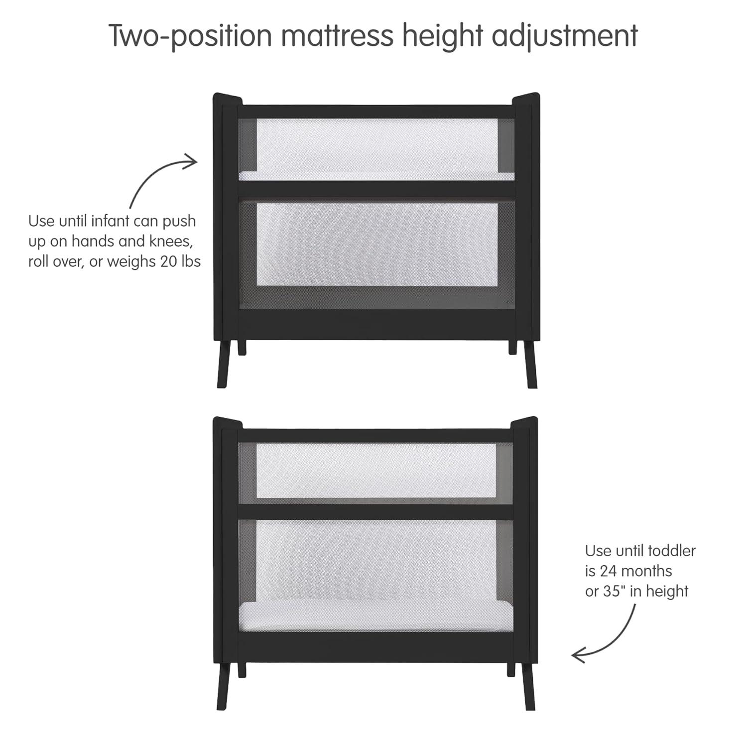 BreathableBaby Breathable Mesh 2-in-1 Mini Crib, Greenguard Gold Certified & Reviews | Wayfair