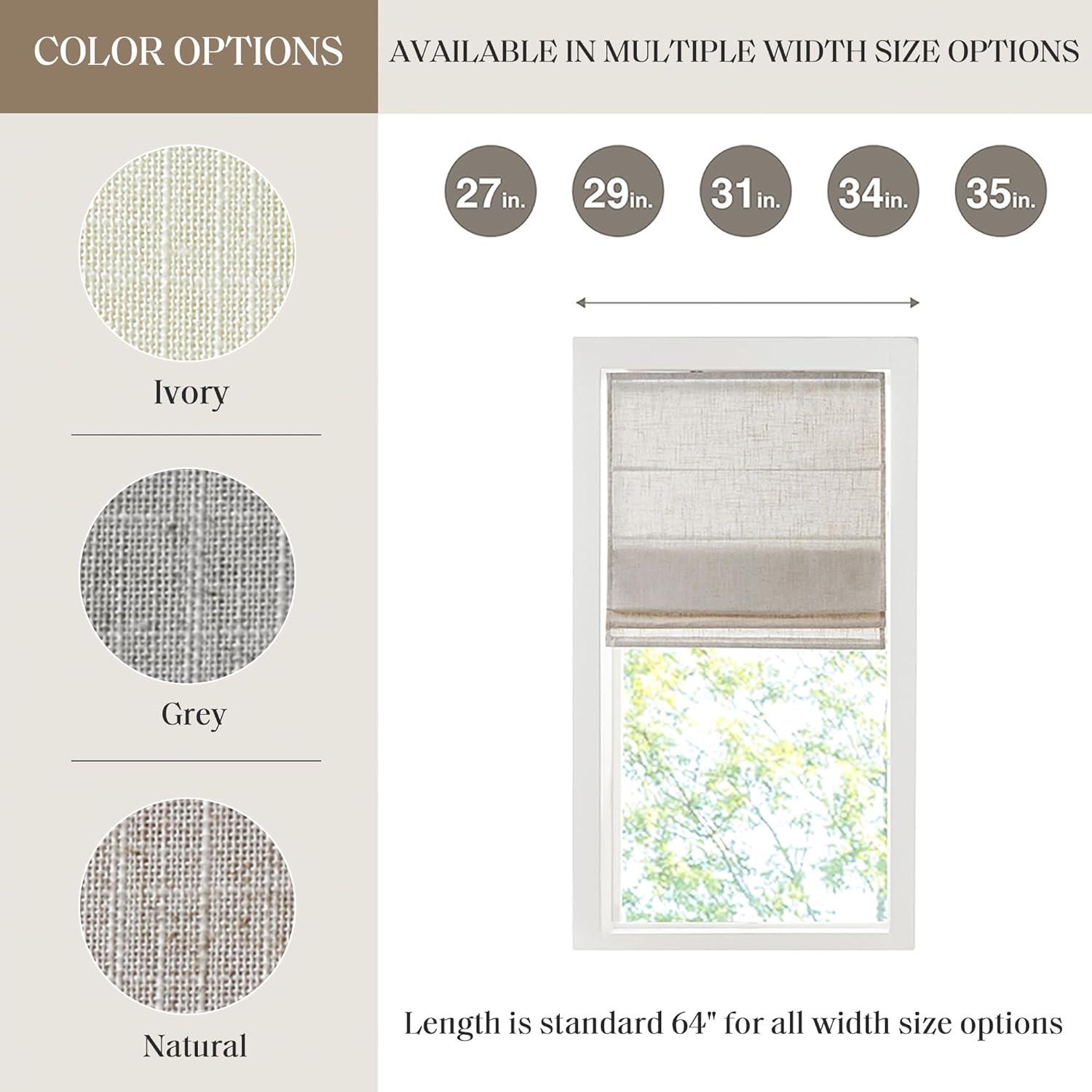 Kyler Linen Blend Light Filtering Roman Shade