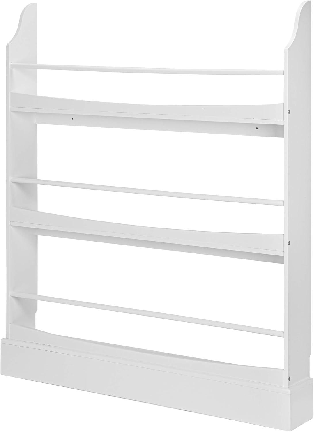 UTEX Wall Bookshelf for Kids, Book Shelf Organizer and Storage for Kids Nursery Dcor,Wall Mounted Kids Book Rack Storage, 3-Shelf Bookcase Organizer Extra Wide (White)