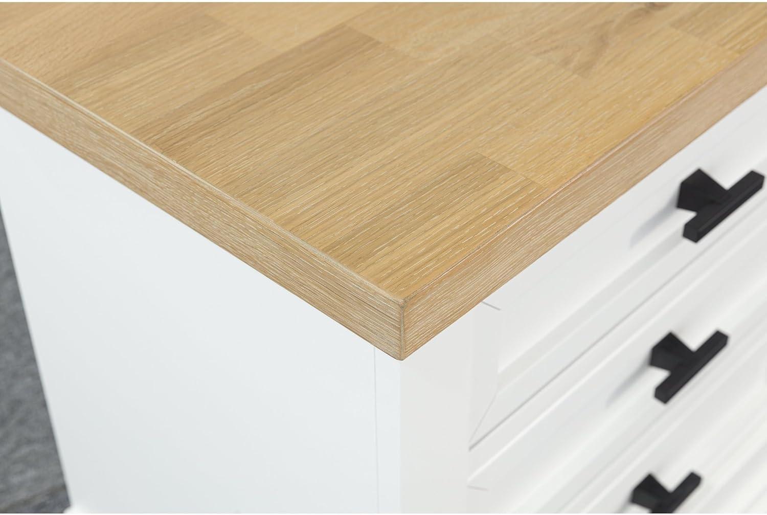 Signature Design by Ashley Ashbryn 3 Drawer Nightstand with USB ports, White