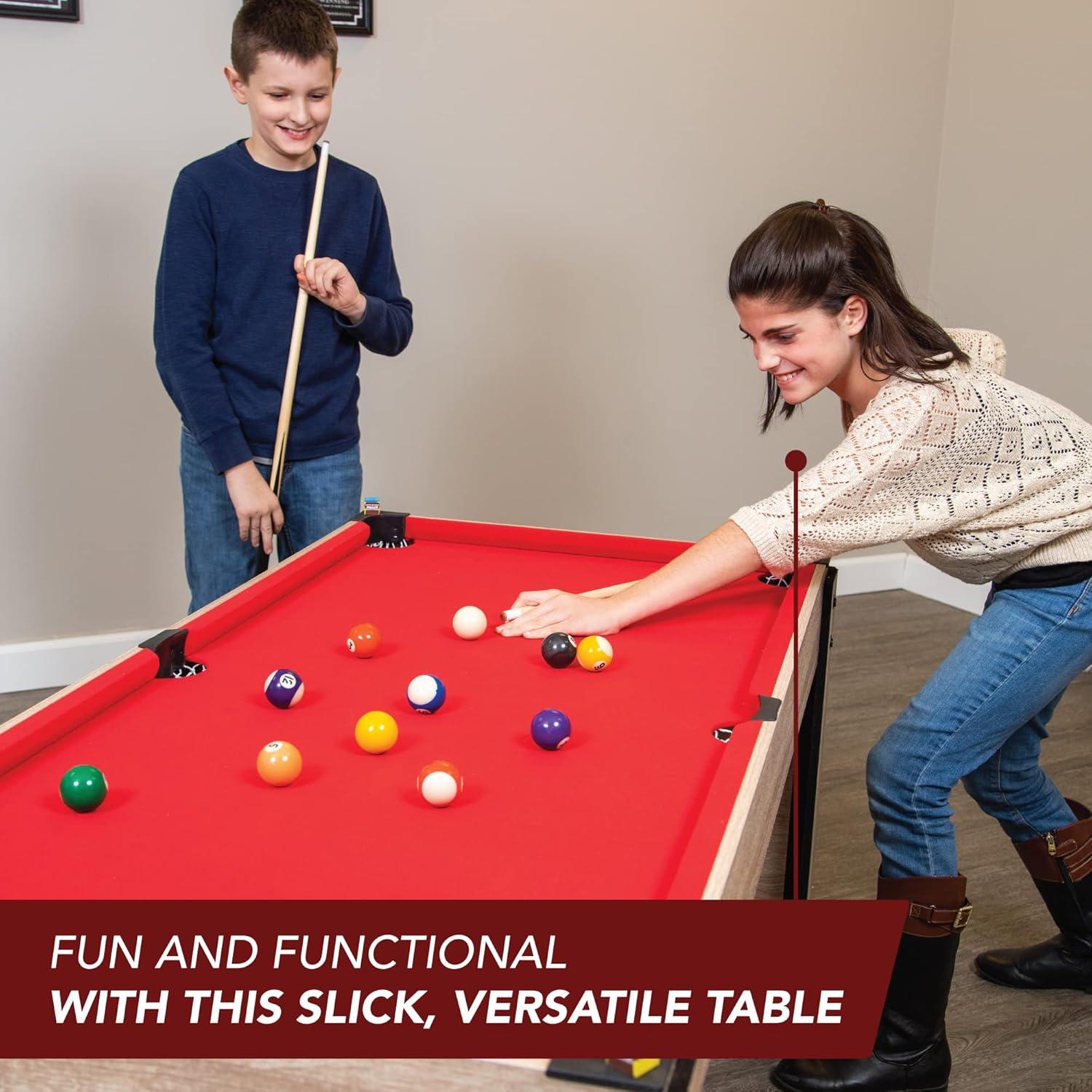 Hathaway Games Madison Multi Game Table with Foosball, Glide Hockey, Table Tennis, Billiards, Shuffleboard and Bowling