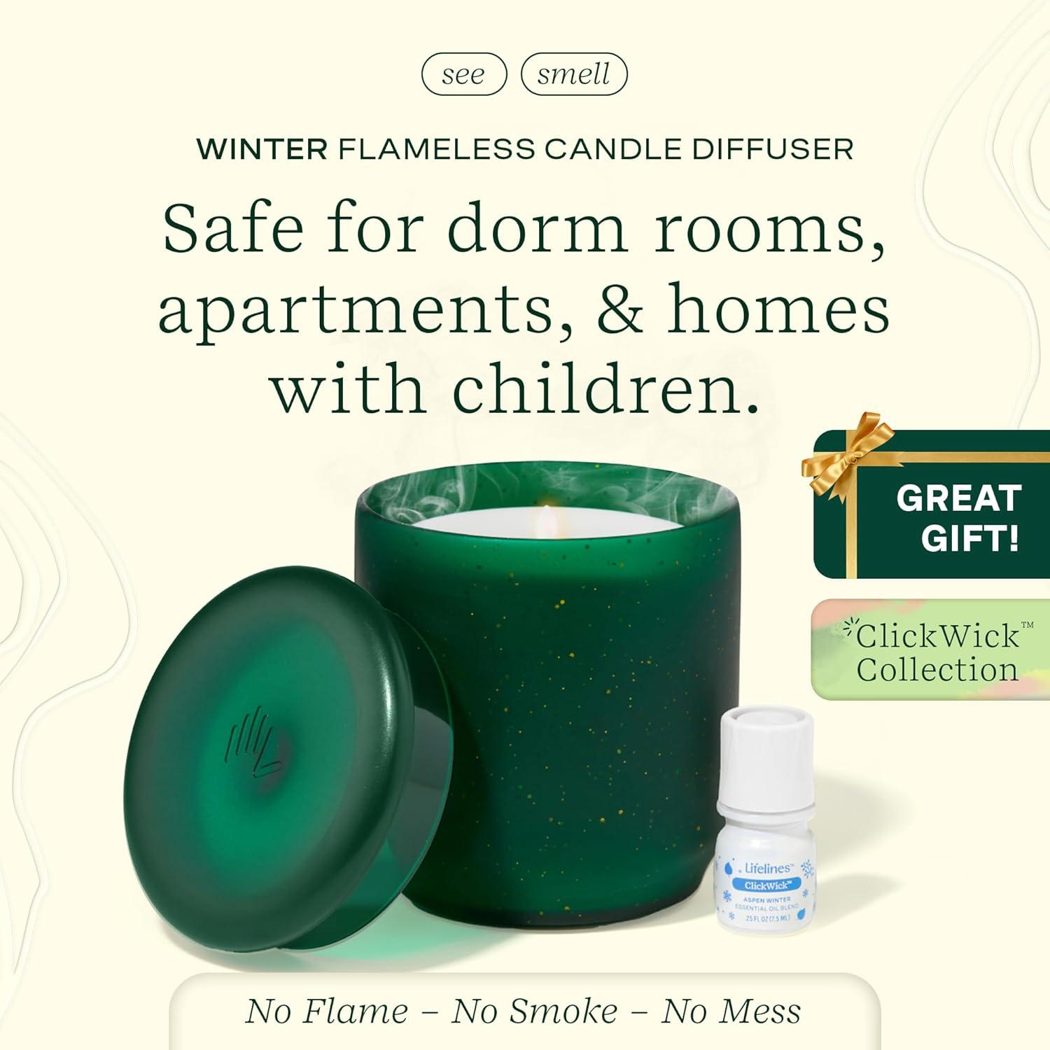 Lifelines Flameless Candle Diffuser- Bubble Green