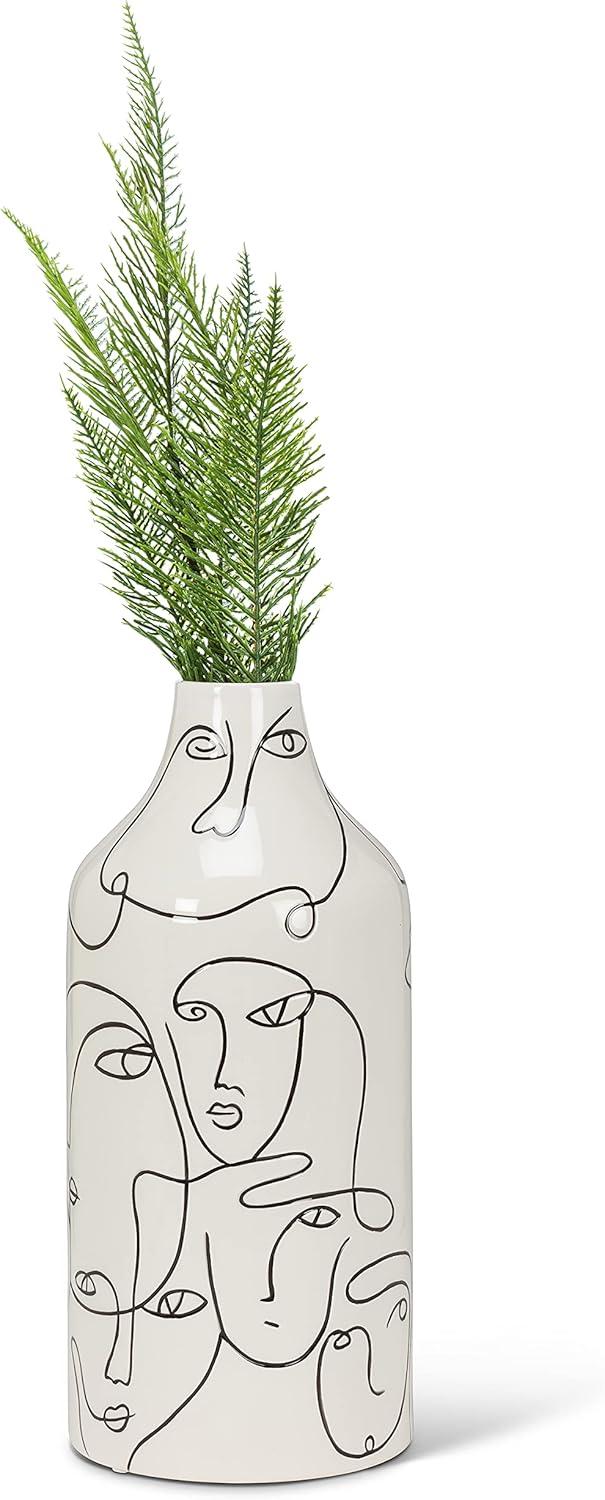 Abstract Faces Vase