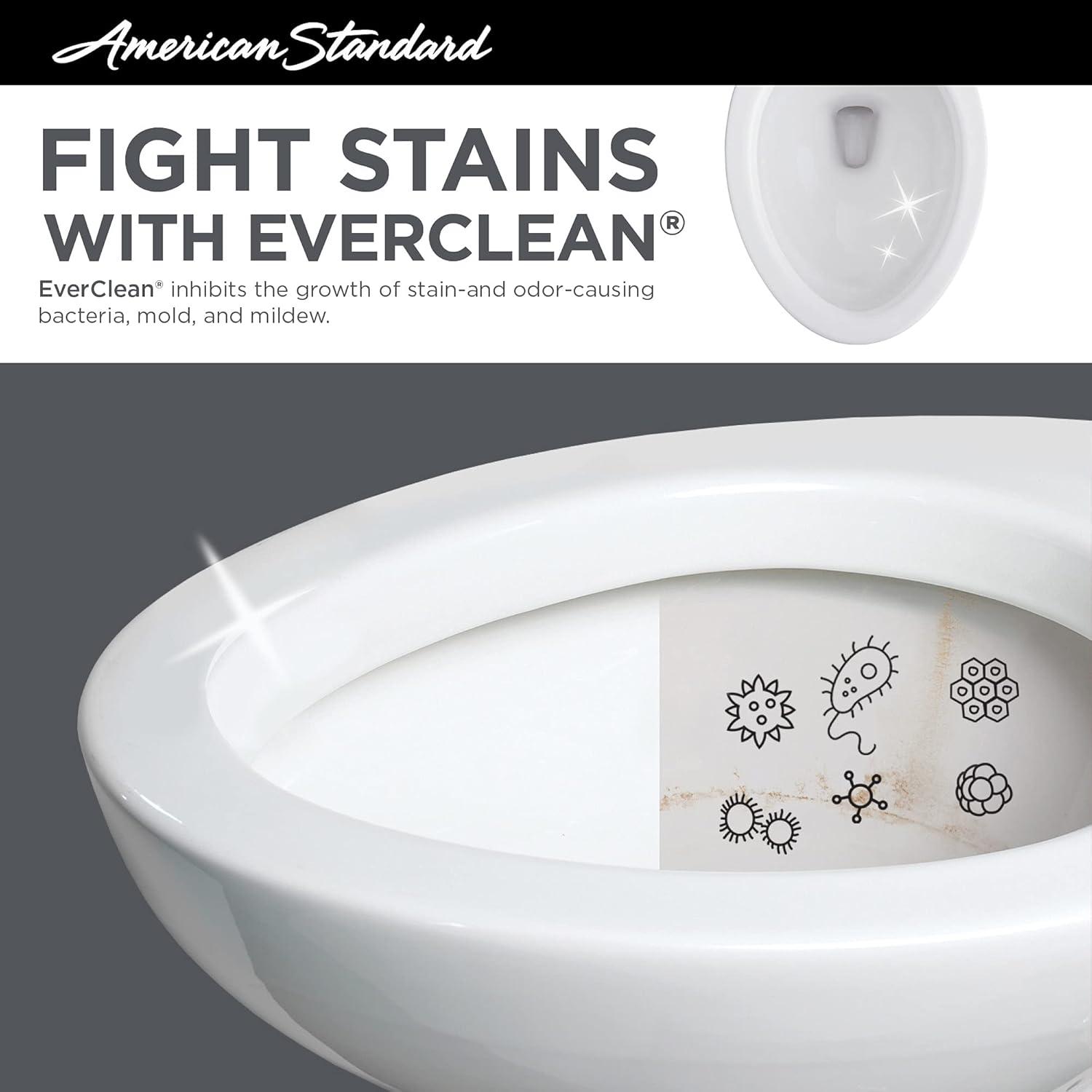 American Standard Cadet 1.28 Gallons GPF Elongated Comfort Height Floor Mounted Two-Piece Toilet (Seat Included)