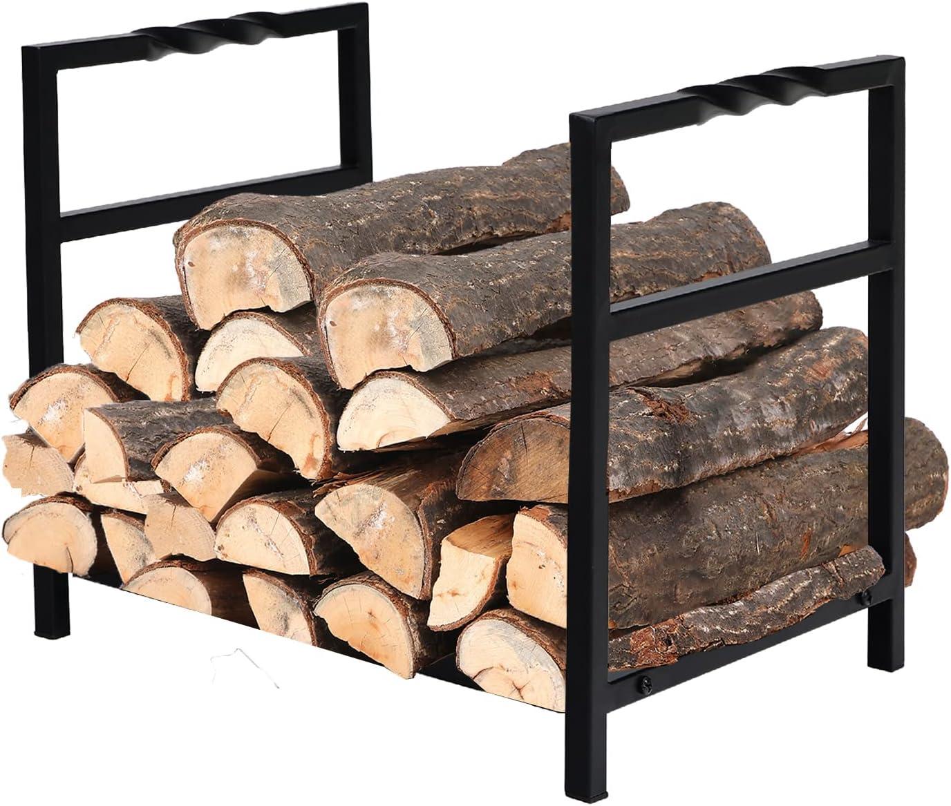 Charlton Home® Raphaille 15'' W Metal Log Rack