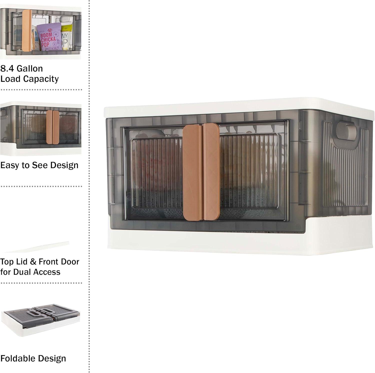 Home-Complete 8.4 Gal Foldable Storage Bin with Lid