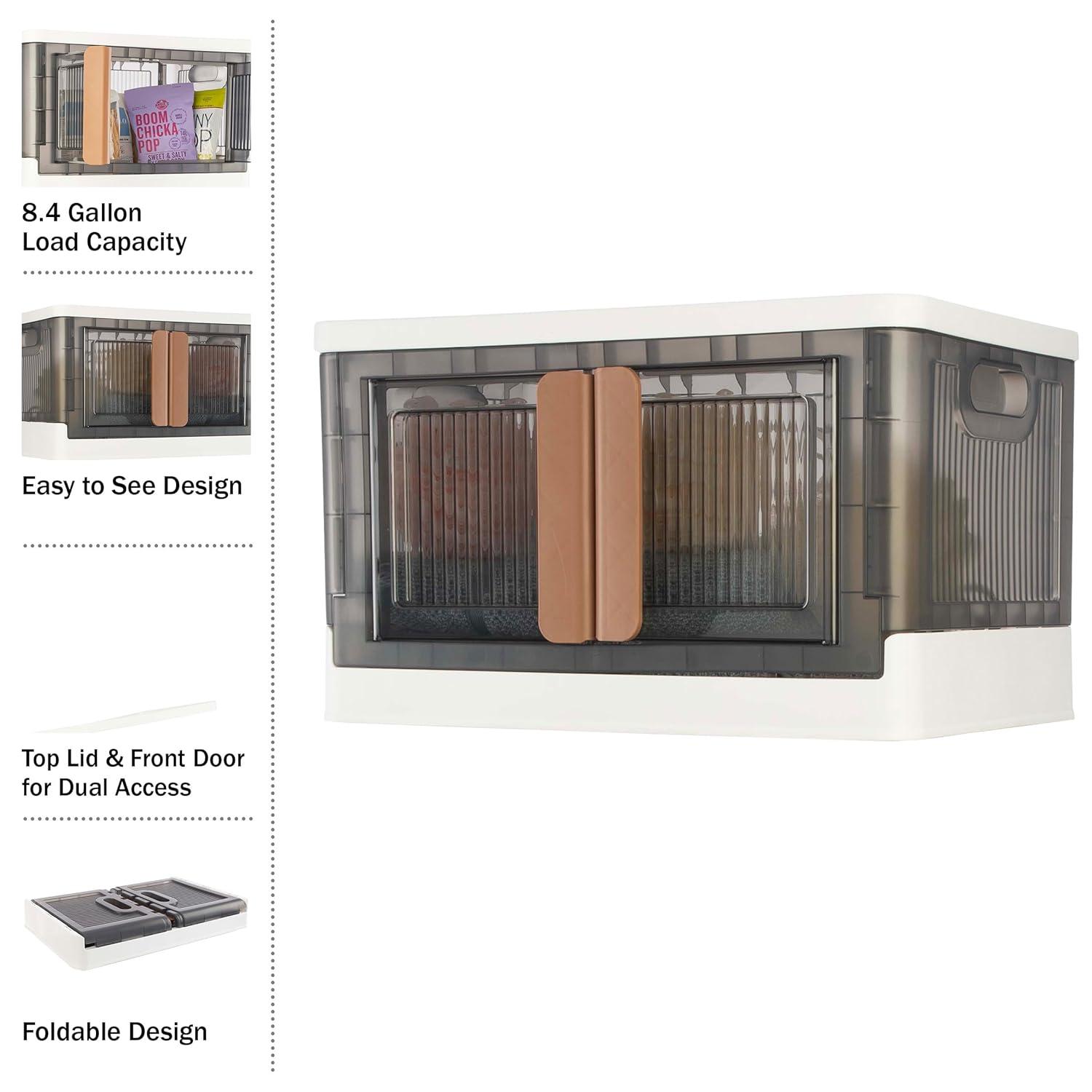 Home-Complete 8.4 Gal Foldable Storage Bin with Lid