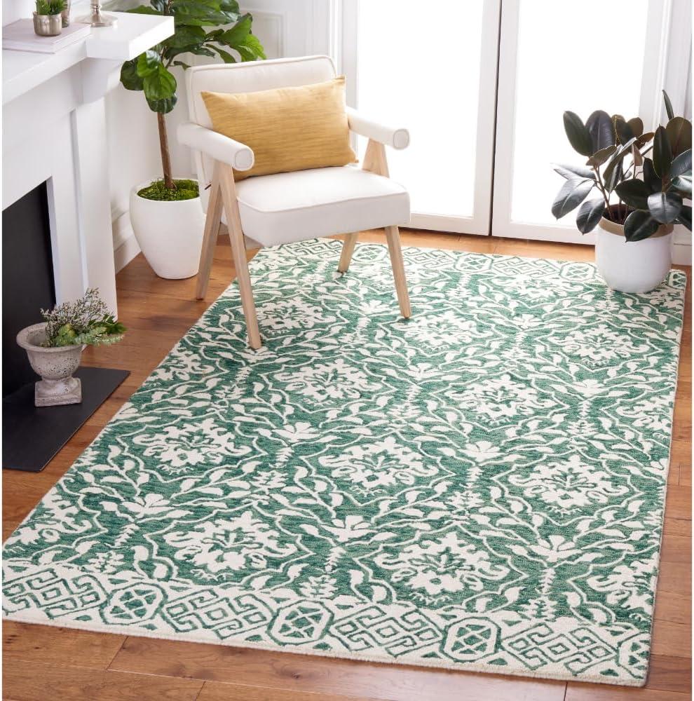 Pimentel Hand Tufted Wool Floral Rug