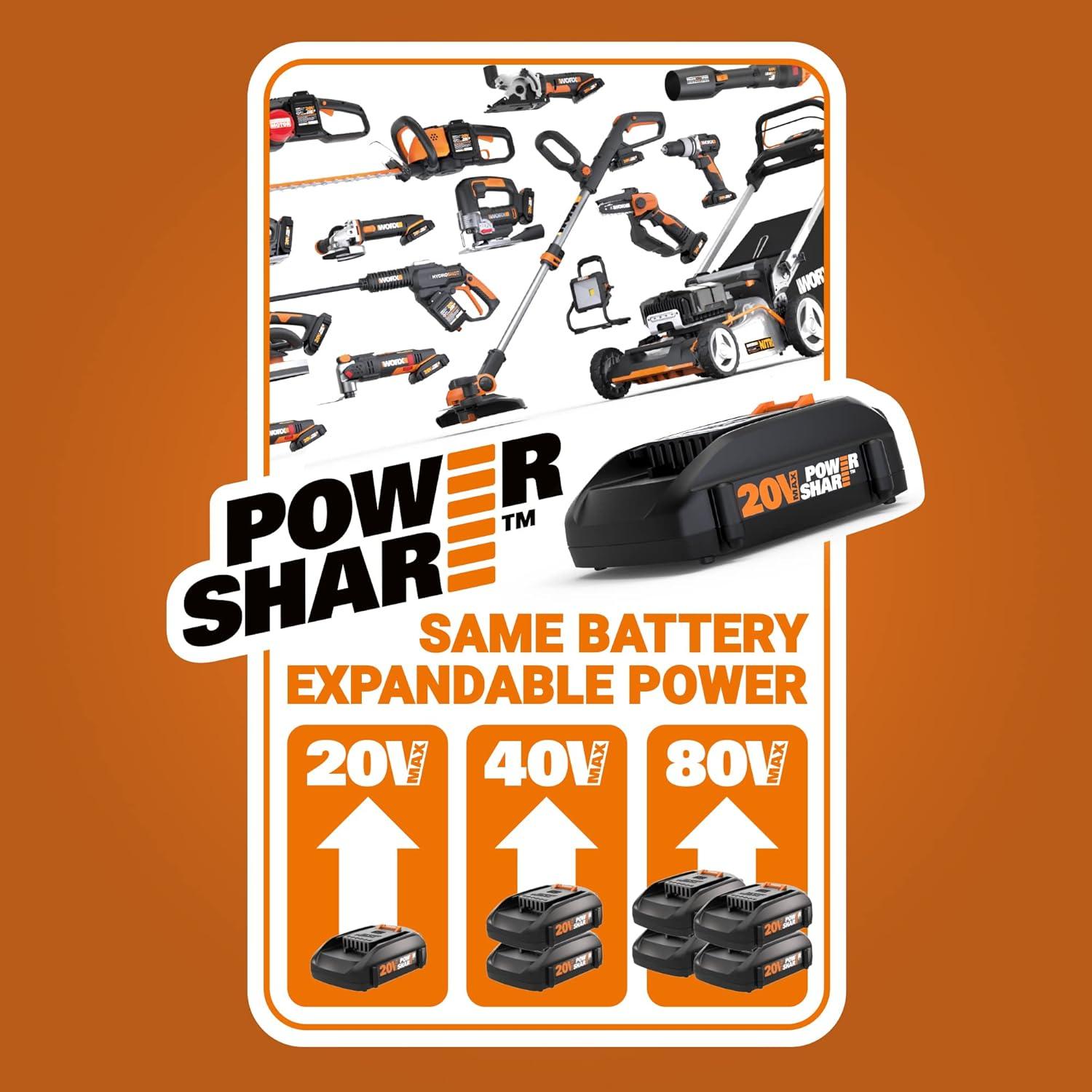 Worx WX026L.9 20V Power Share LED Work Light (Tool Only)