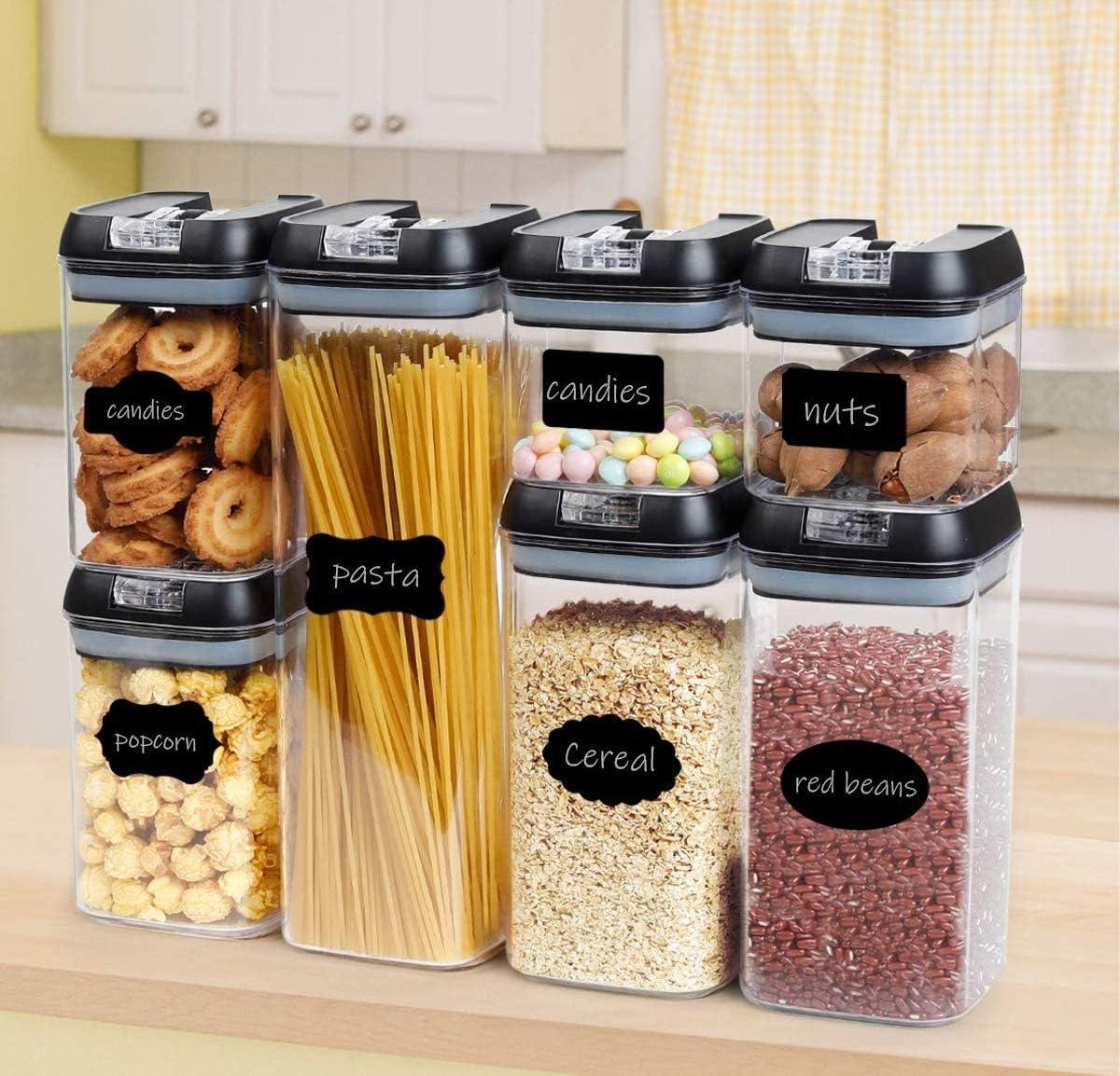 Cheer Collection Airtight Food Storage Containers, Set of 7 (Red)