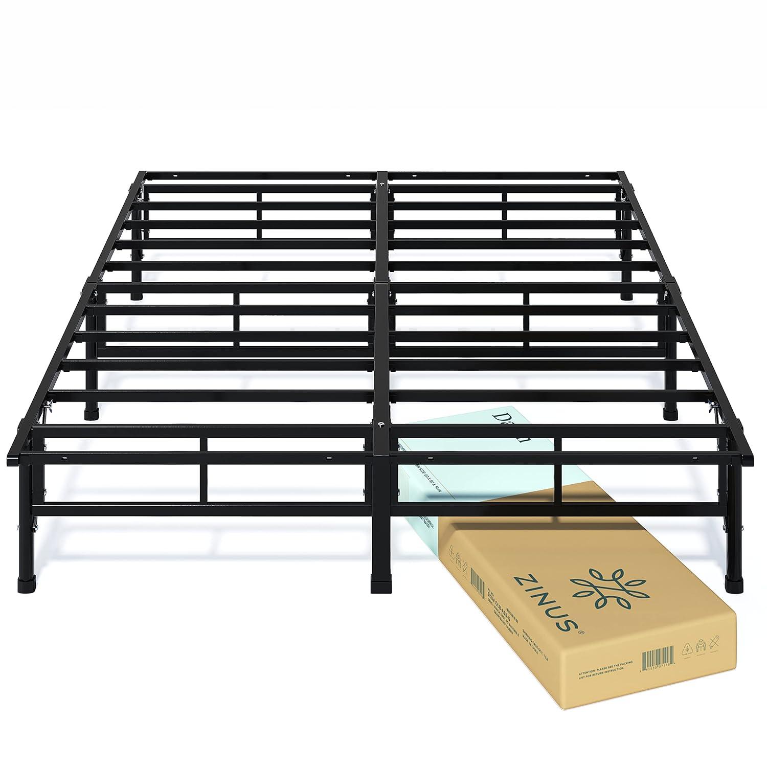 Zinus 14" Metal SmartBase Compack Mattress Foundation, Bed Frame, King