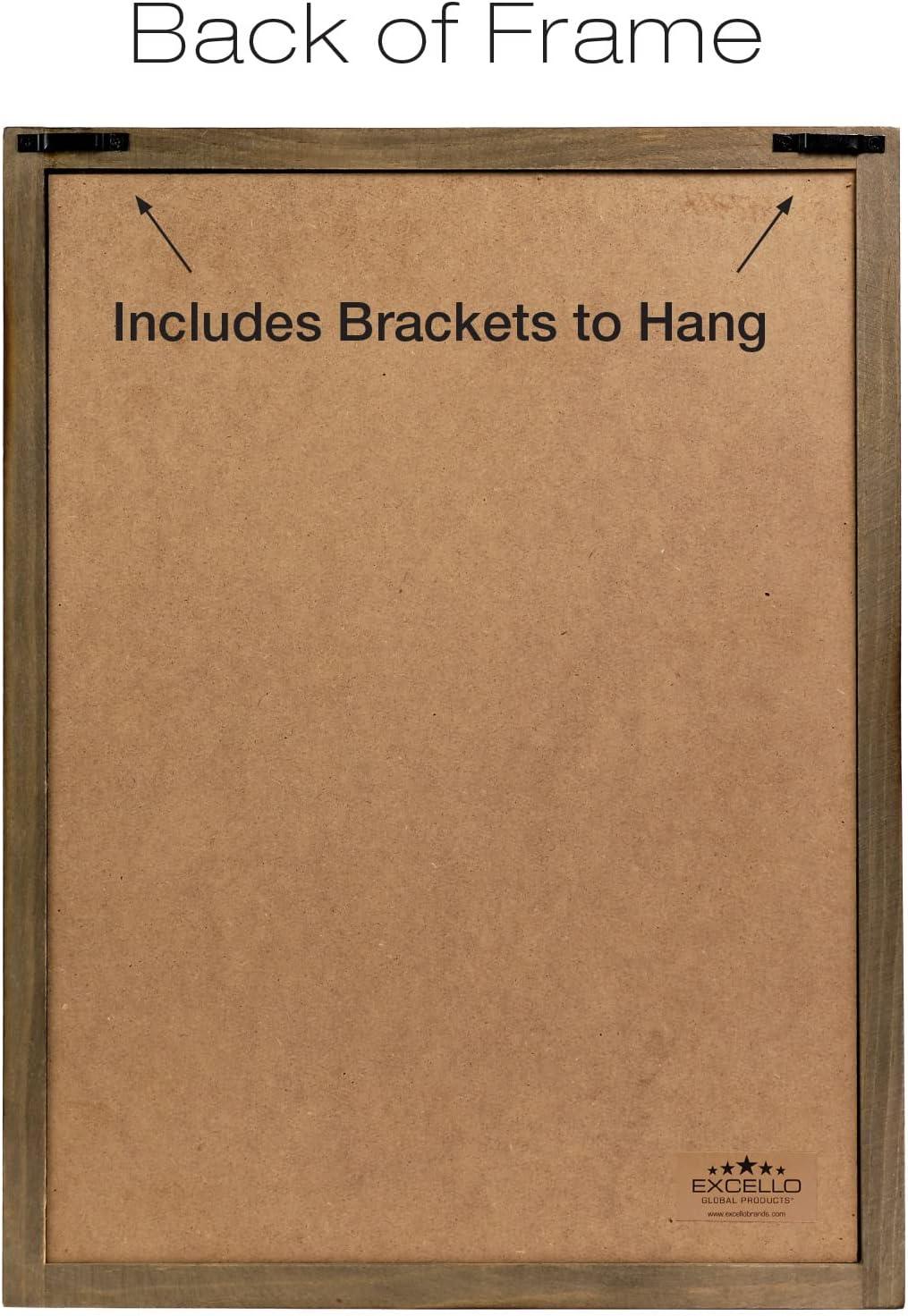 Excello Global Products Wooden Chalkboard 13 by 17 in Photo Frame Christmas Decoration with White Chalks, Version 1, Set of 2 Boards - EGP-HD-0238