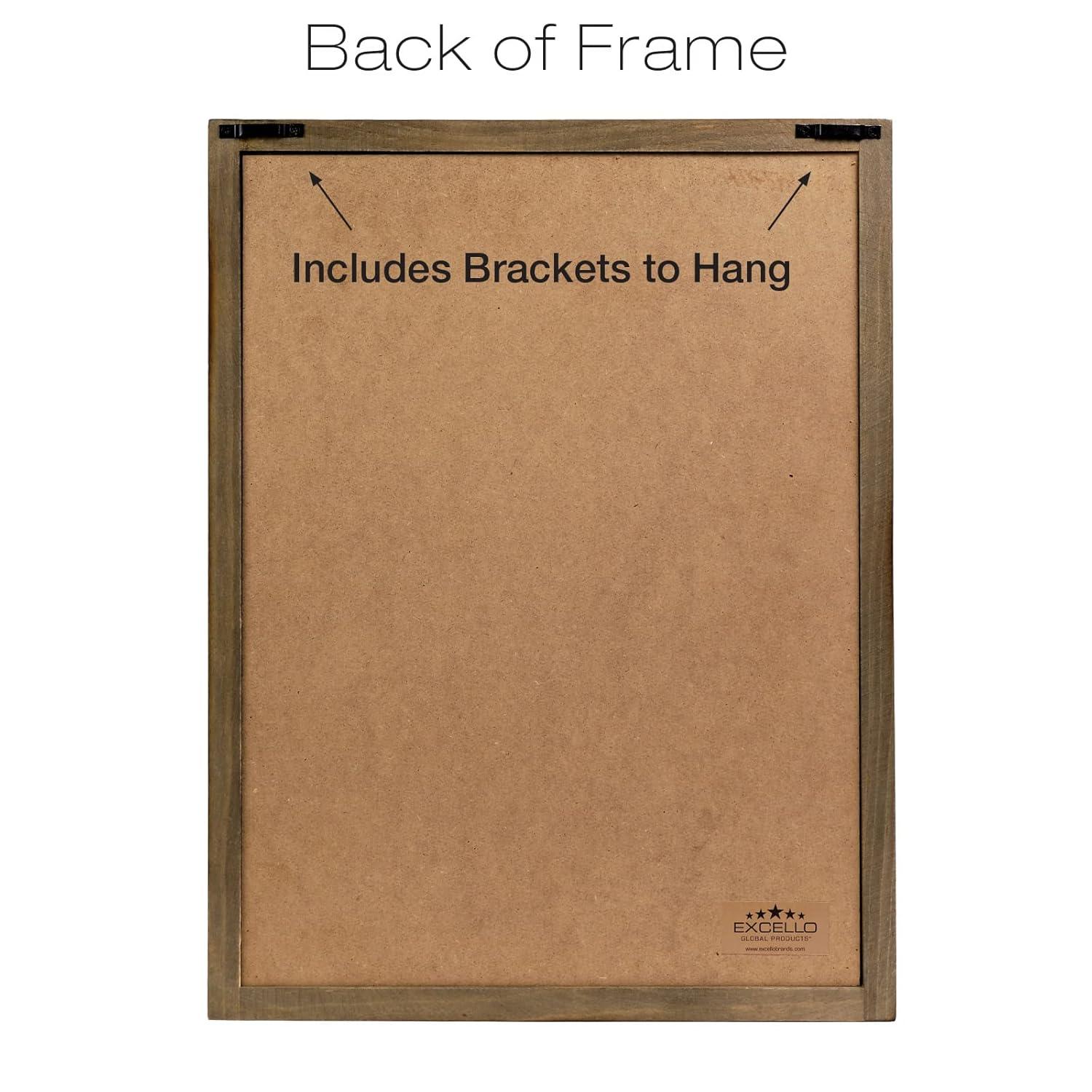 Excello Global Products Wooden Chalkboard 13 by 17 in Photo Frame Christmas Decoration with White Chalks, Version 1, Set of 2 Boards - EGP-HD-0238