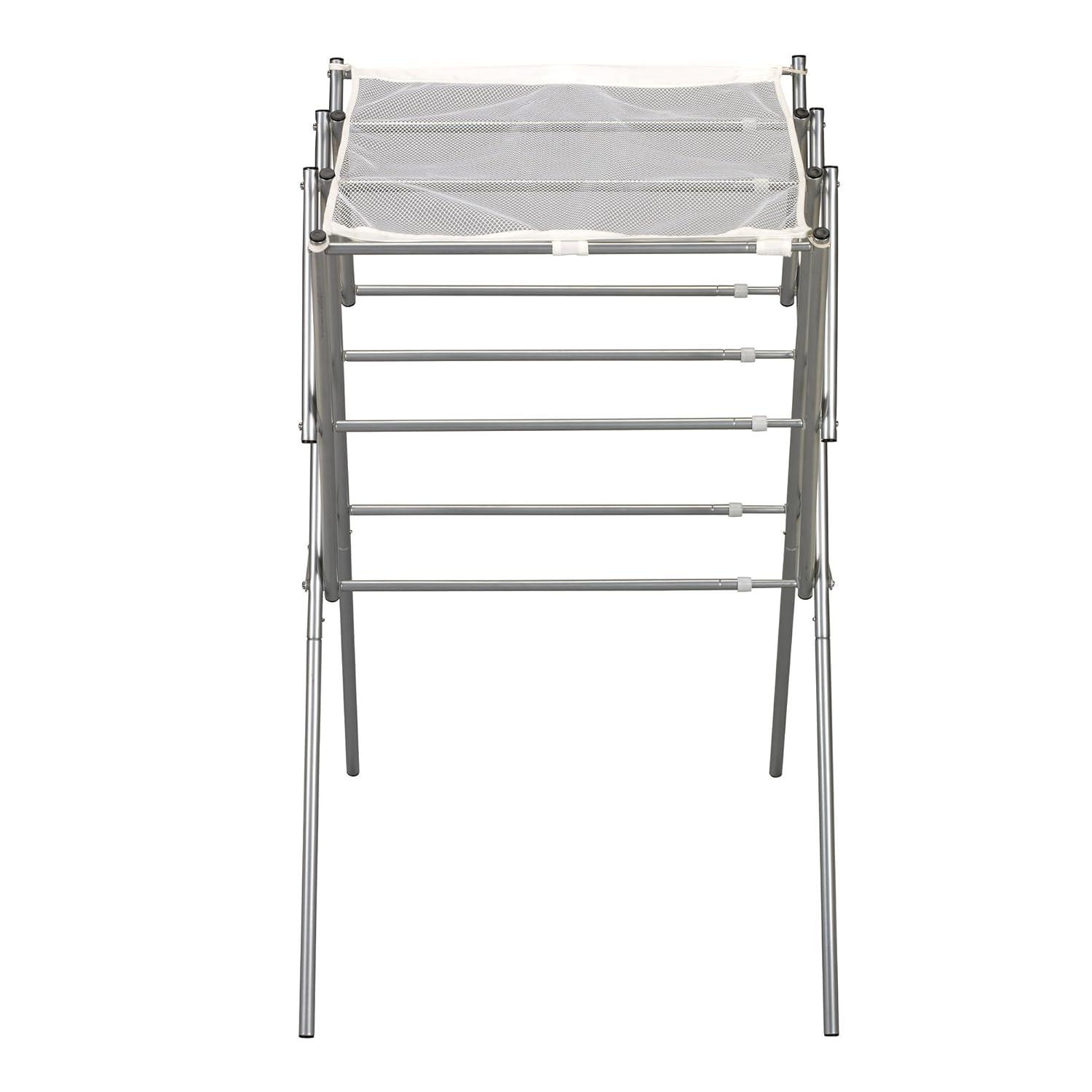 Household Essentials Clothes Drying Rack, Foldable, Expandable & Collapsible: Steel, 22 lb Capacity, 5.3 sq ft Drying Area