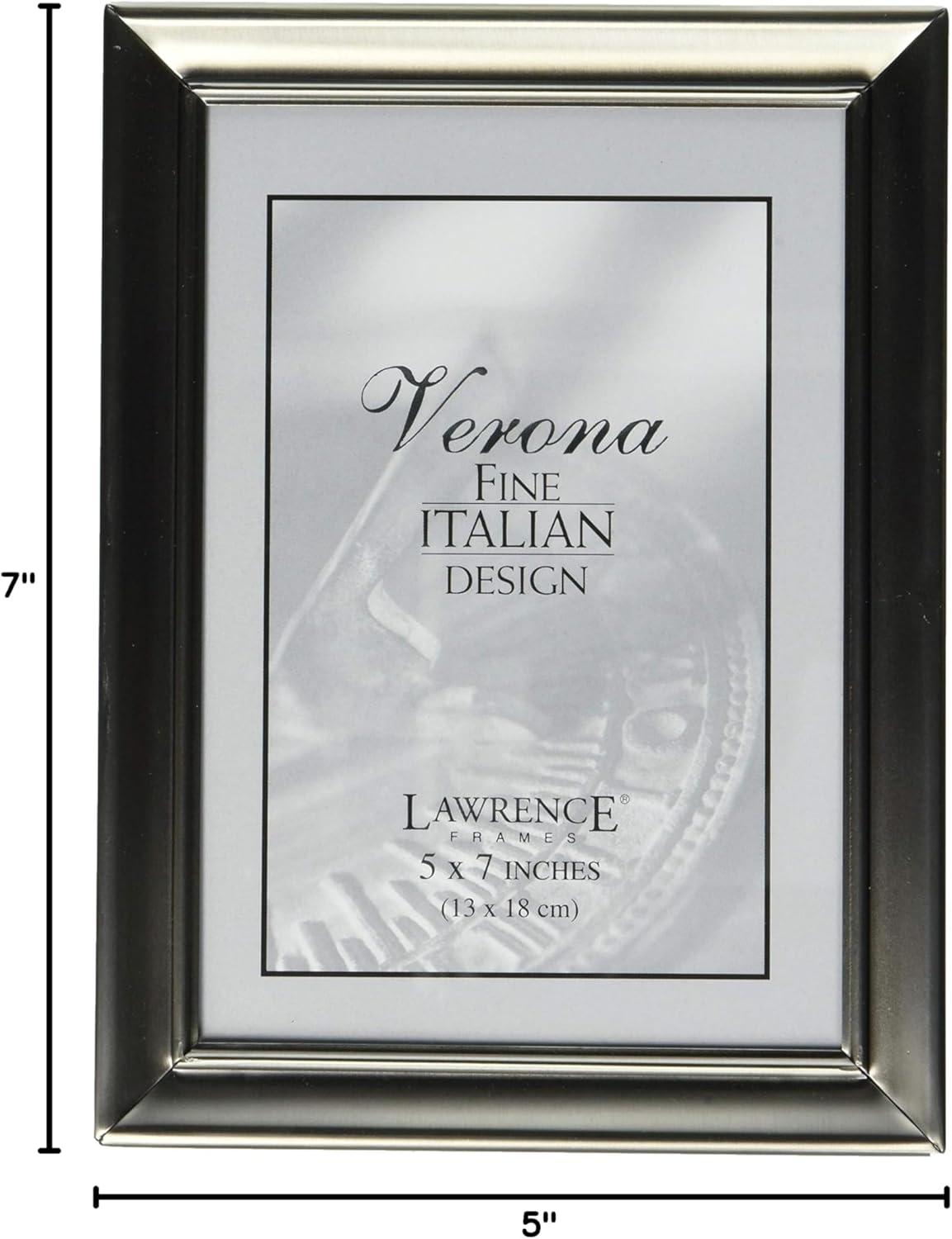 Brushed Pewter 5x7 Metal Picture Frame