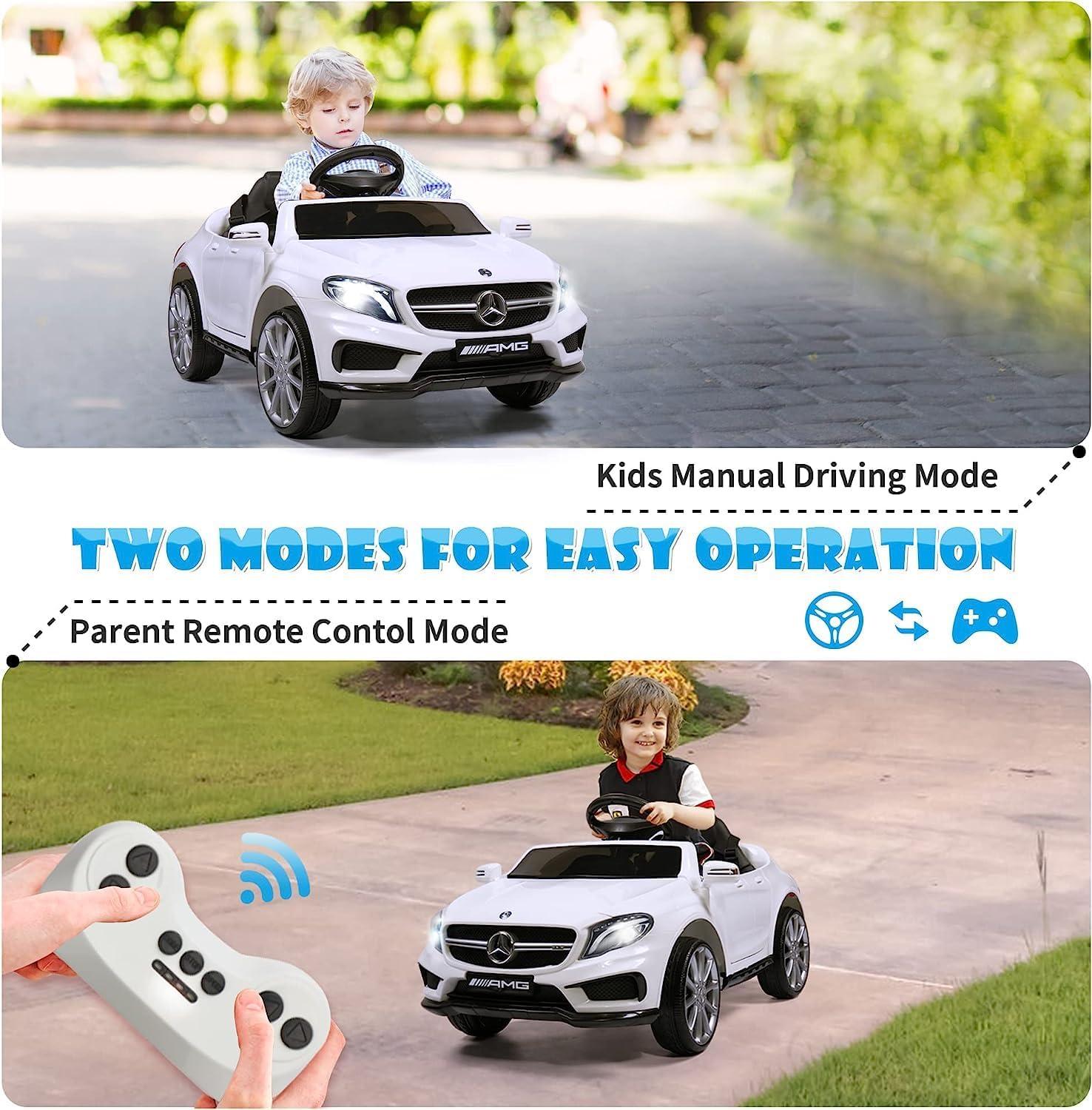 White 6-Volt Mercedes Benz Kids Ride-On Car with Remote Control