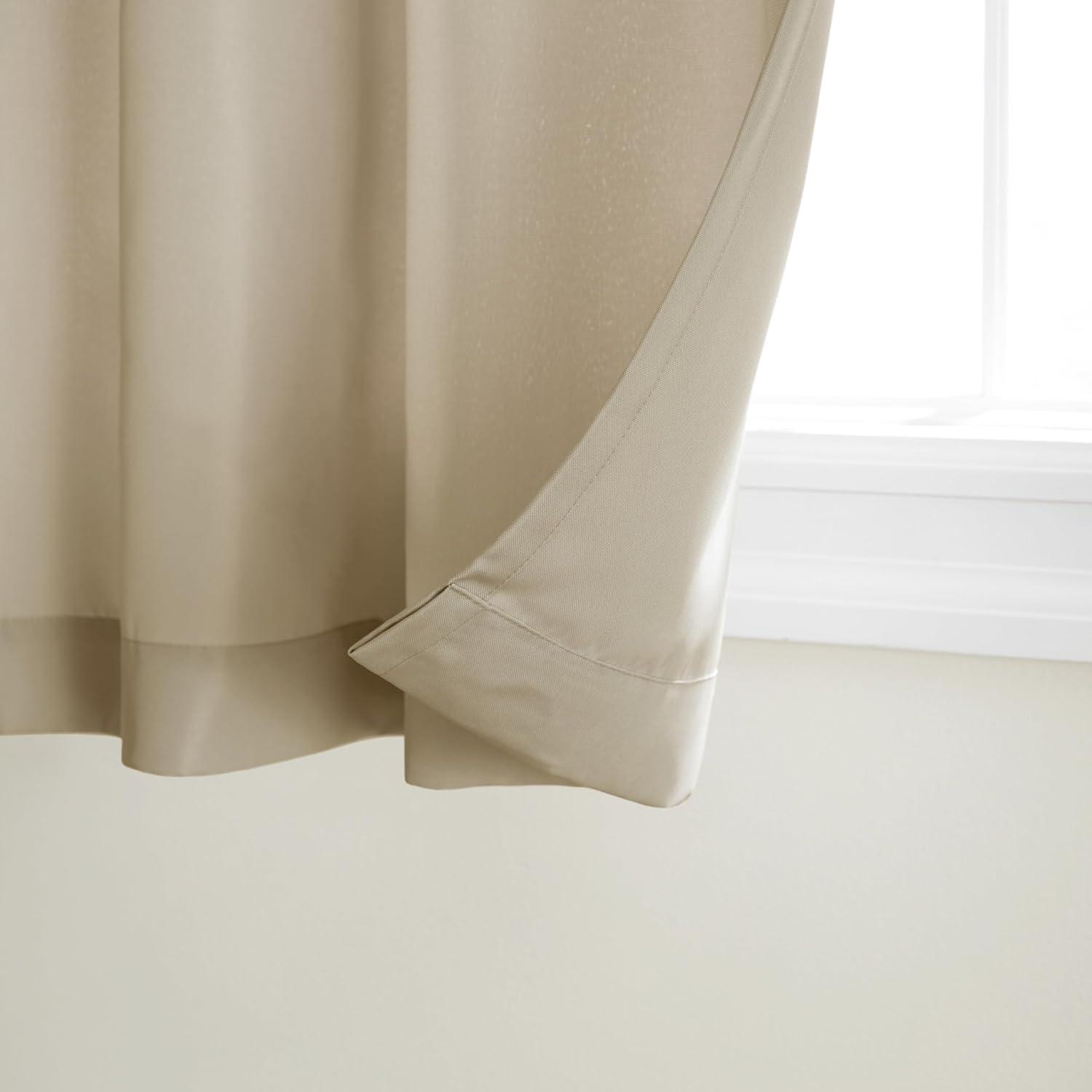 Set of 2 Indoor/Outdoor Solid Cabana Grommet Top Curtain Panels - Exclusive Home