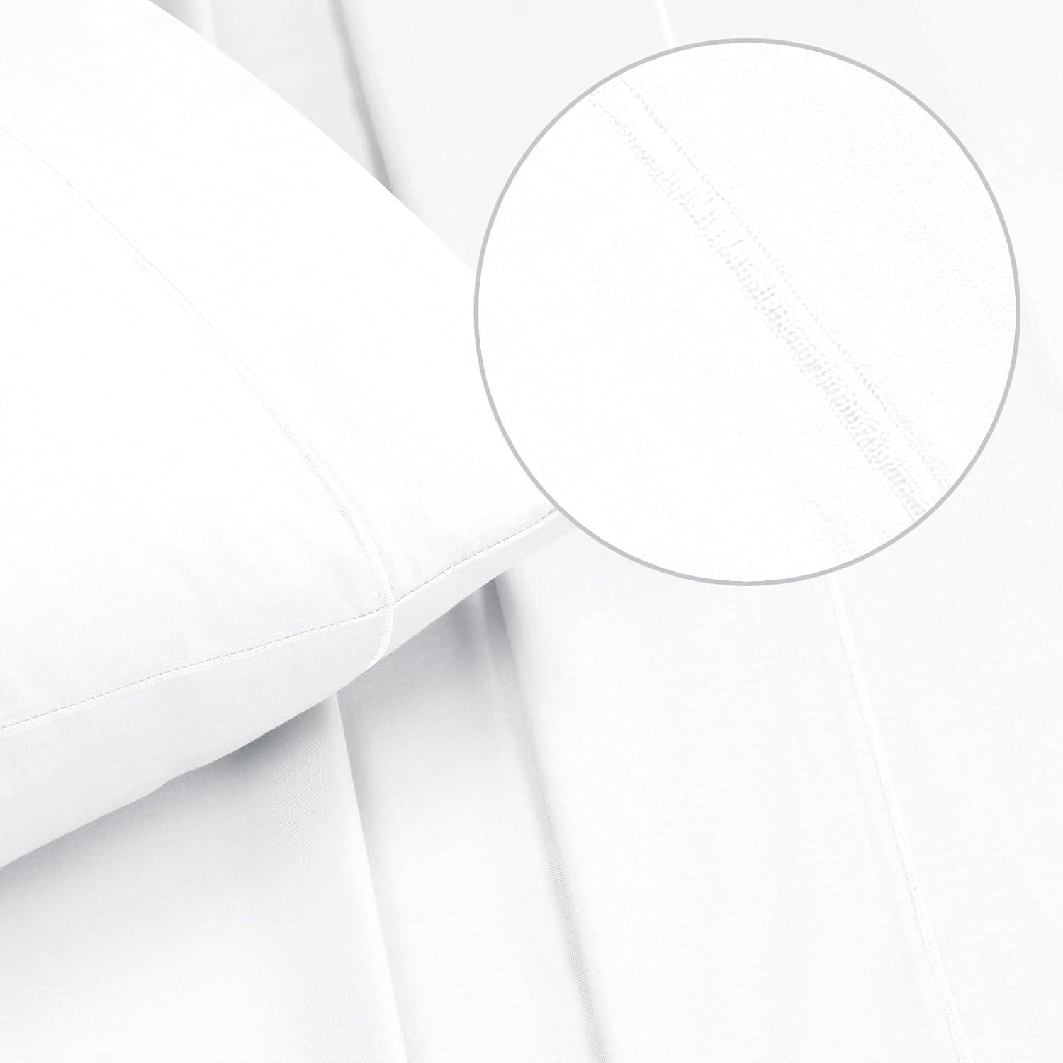 White Full Microfiber 4-Piece Bed Sheet Set