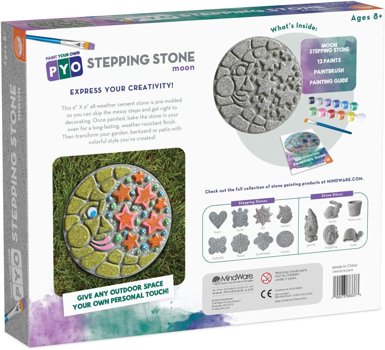 MindWare Paint Your Own Stepping Stone: Moon And Stars - Creative Activities -14 Pieces