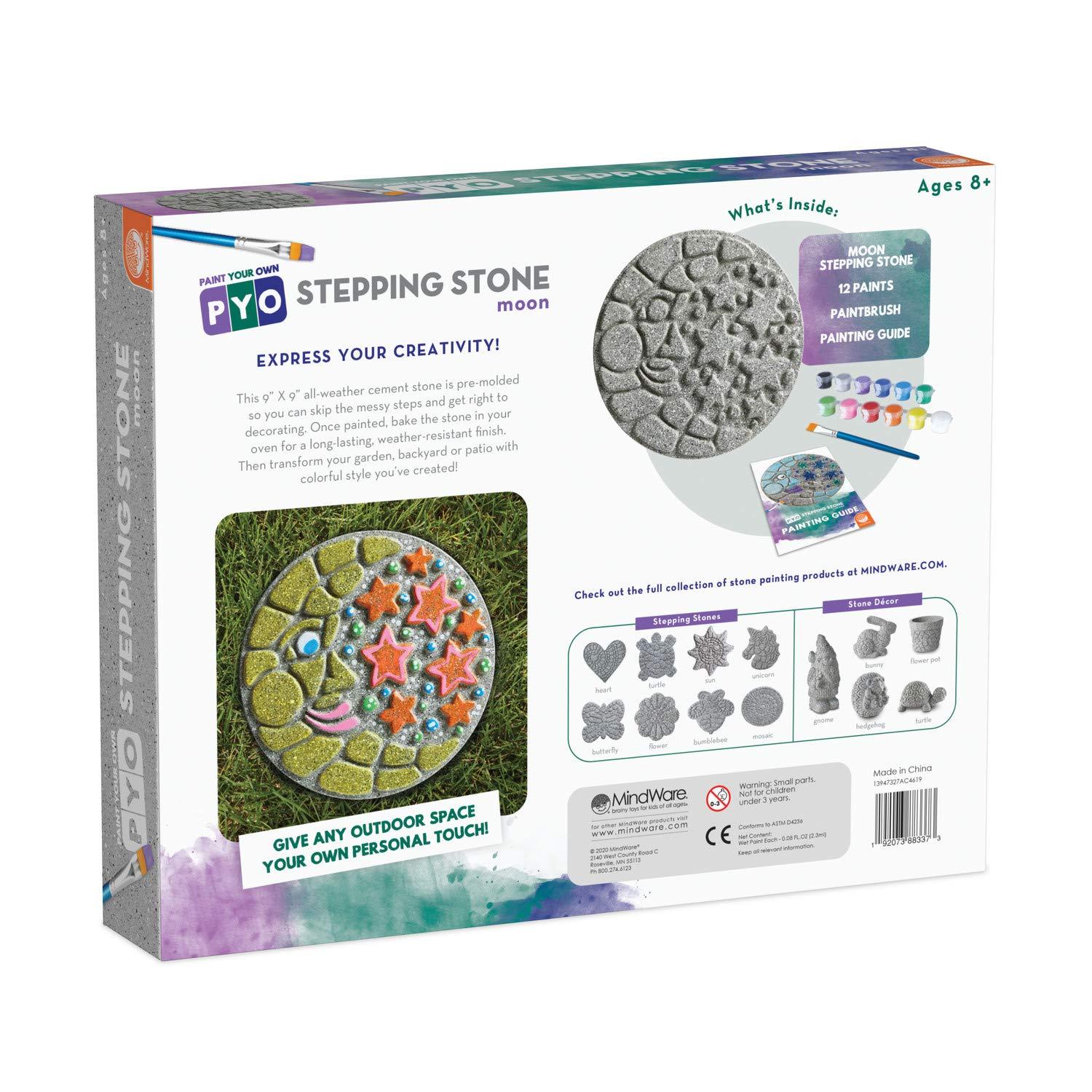 MindWare Paint Your Own Stepping Stone: Moon And Stars - Creative Activities -14 Pieces