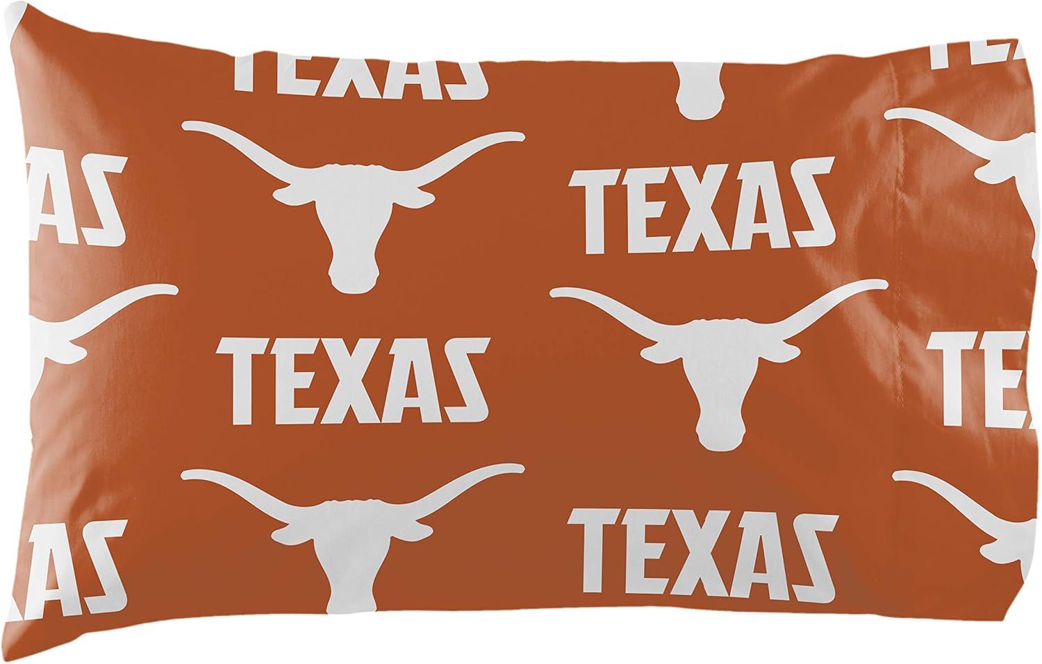Texas Longhorns Full Bed in a Bag Set with Pillow Sham