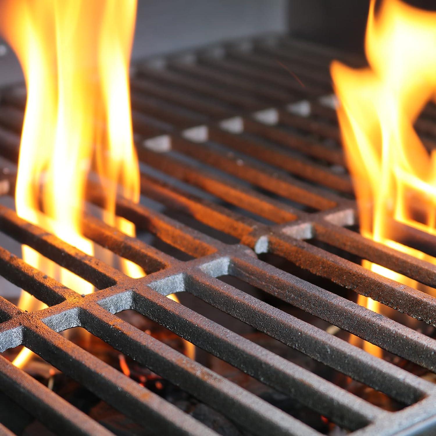 Black Barrel Charcoal Grill with Wood Shelf and Cast Iron Grates