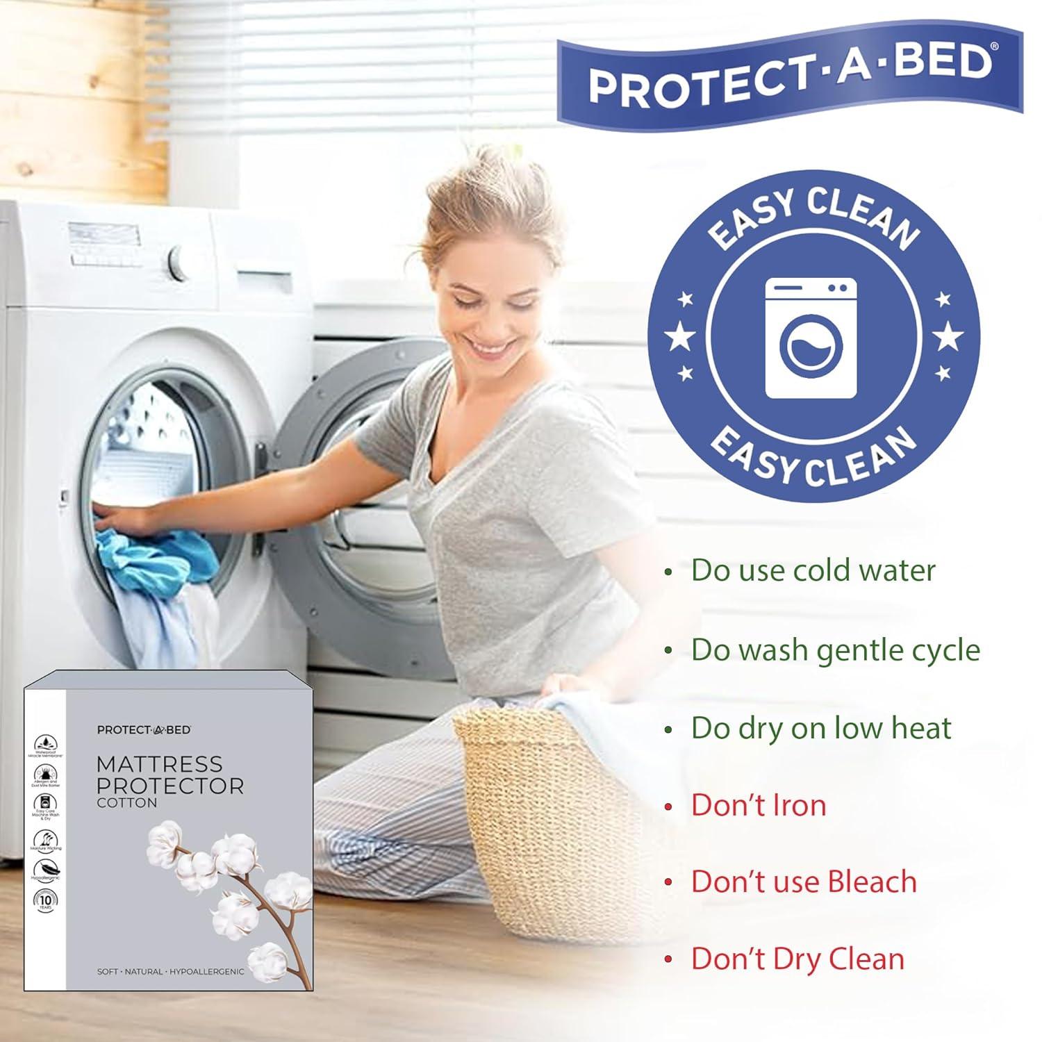 Protect-A-Bed Waterproof Fitted Mattress Protector Mattress Protector Case Pack