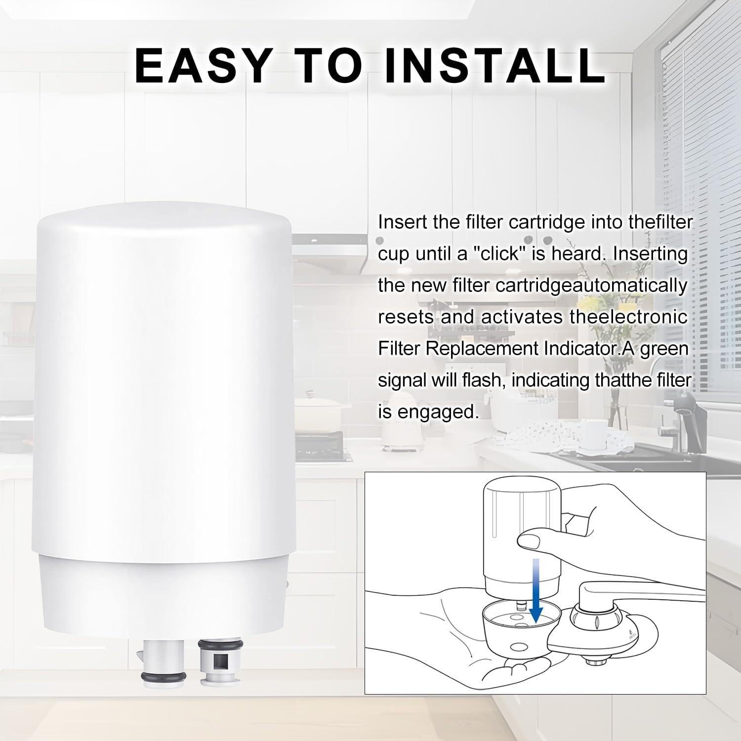 Faucet Water Filter Replacement for Brita®Faucet Filter，Brita® FR-200, FF-100 Replacement Filter-3 piece,white。 (FL-7027)