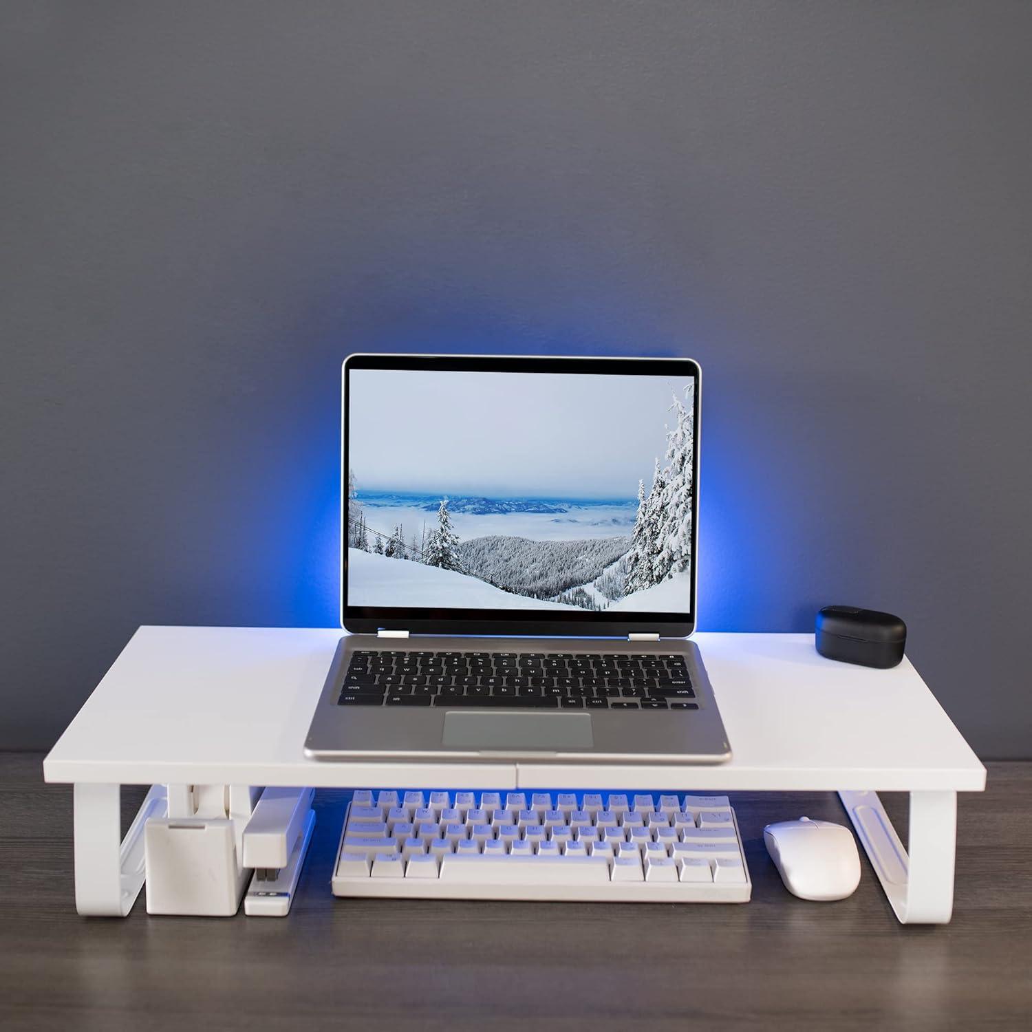 White Monitor Riser