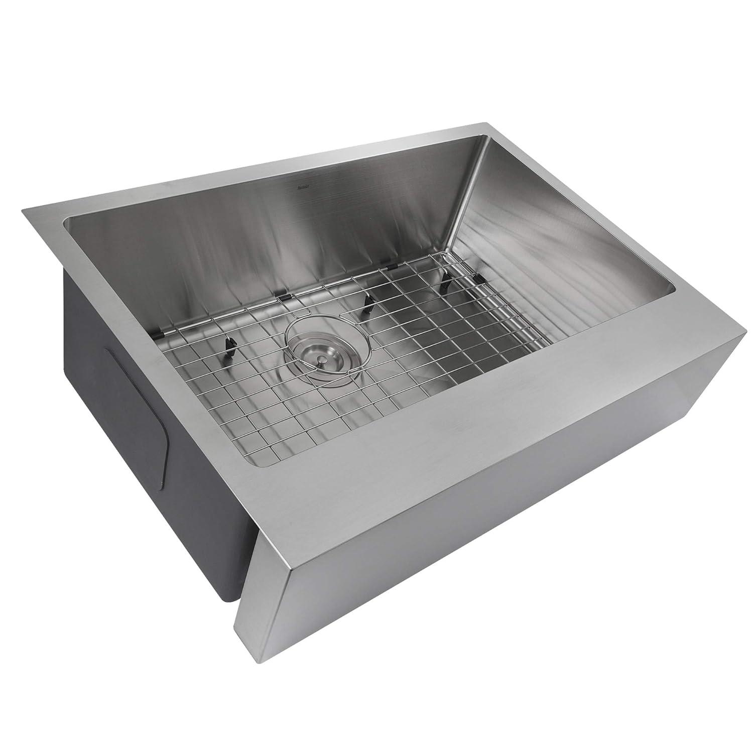 Pro Series 30'' L Farmhouse / Apron Single Bowl Stainless Steel Kitchen Sink