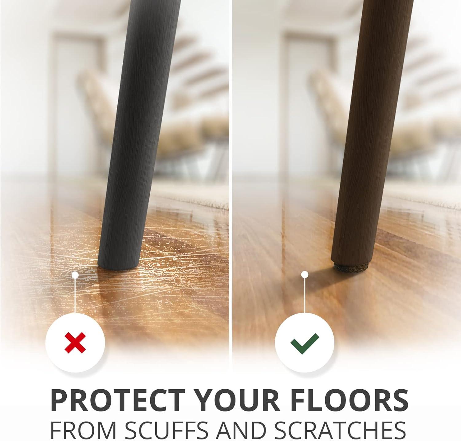 235-Piece Brown and Black Felt Furniture Pads Set