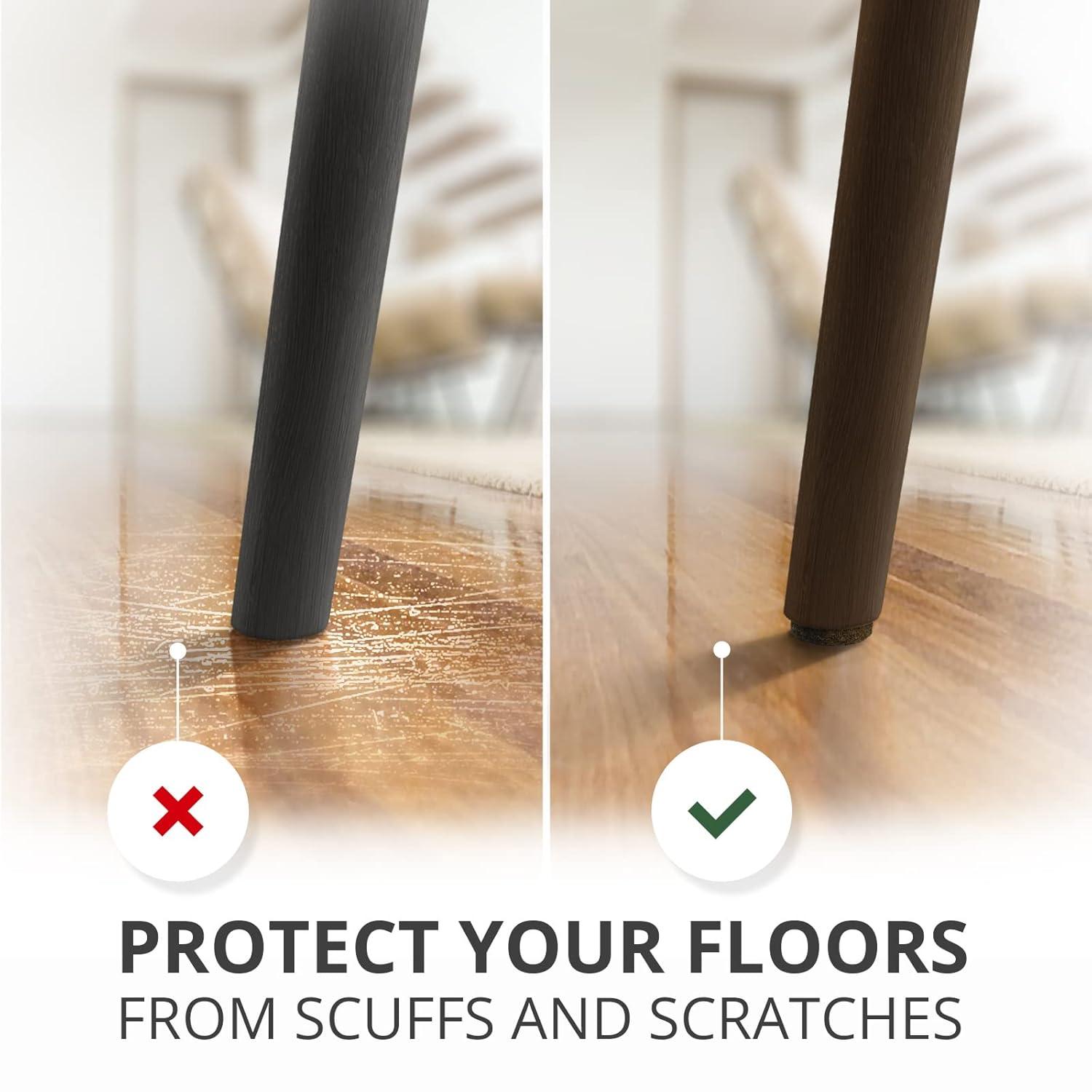 235-Piece Brown and Black Felt Furniture Pads Set