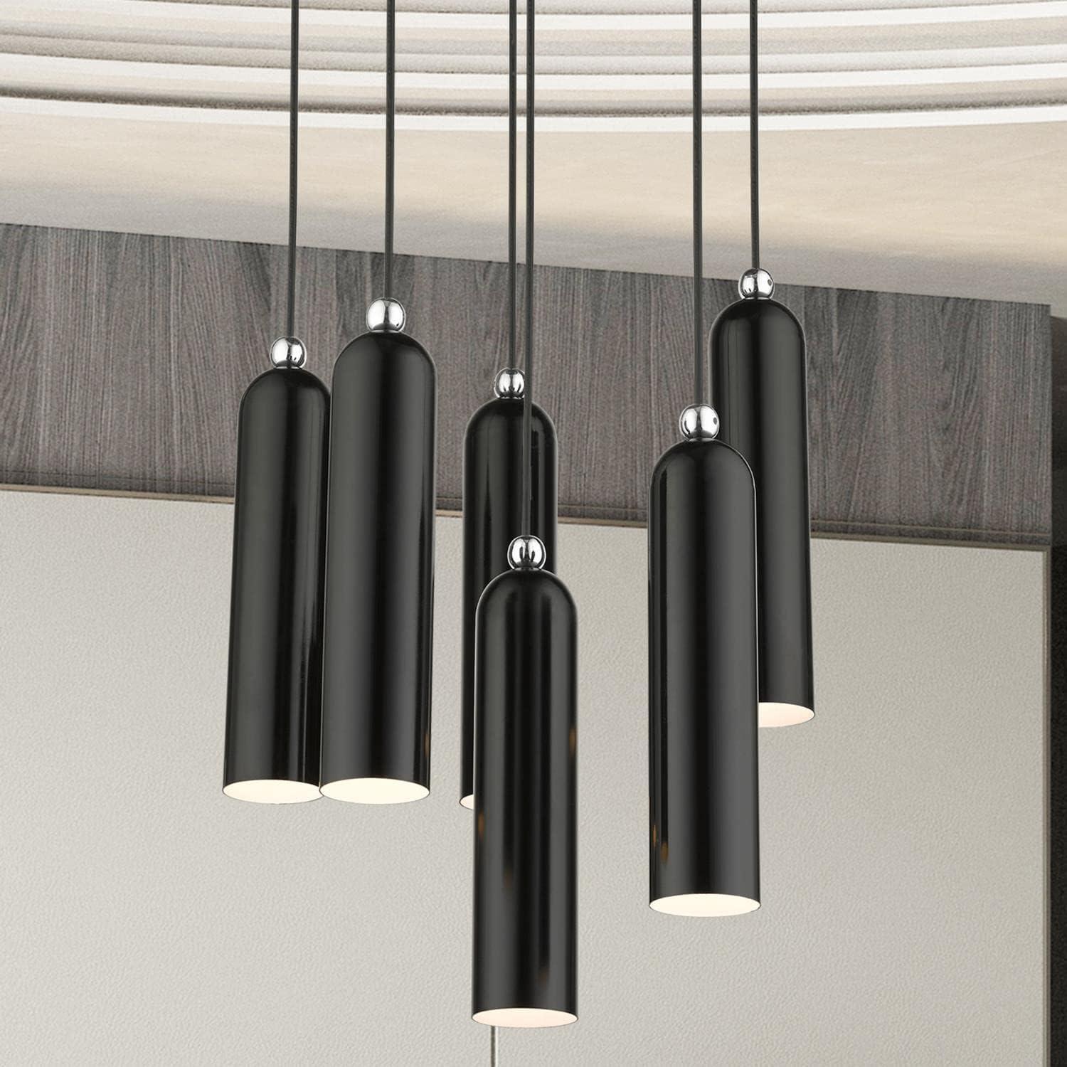 Livex Lighting Ardmore 6 - Light Pendant in  Shiny Black