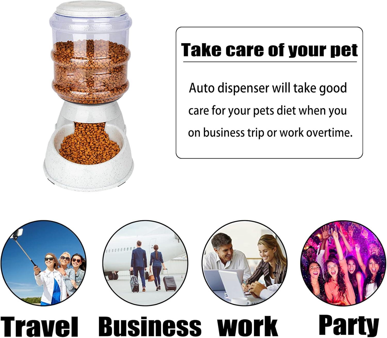 Automatic Feeder for Large Dogs, Large Dog Food Dispenser 3 Gallon, Automatic Dog Feeder Food Dispenser for large dogs and pets That are left unfed for long periods of time away from home.