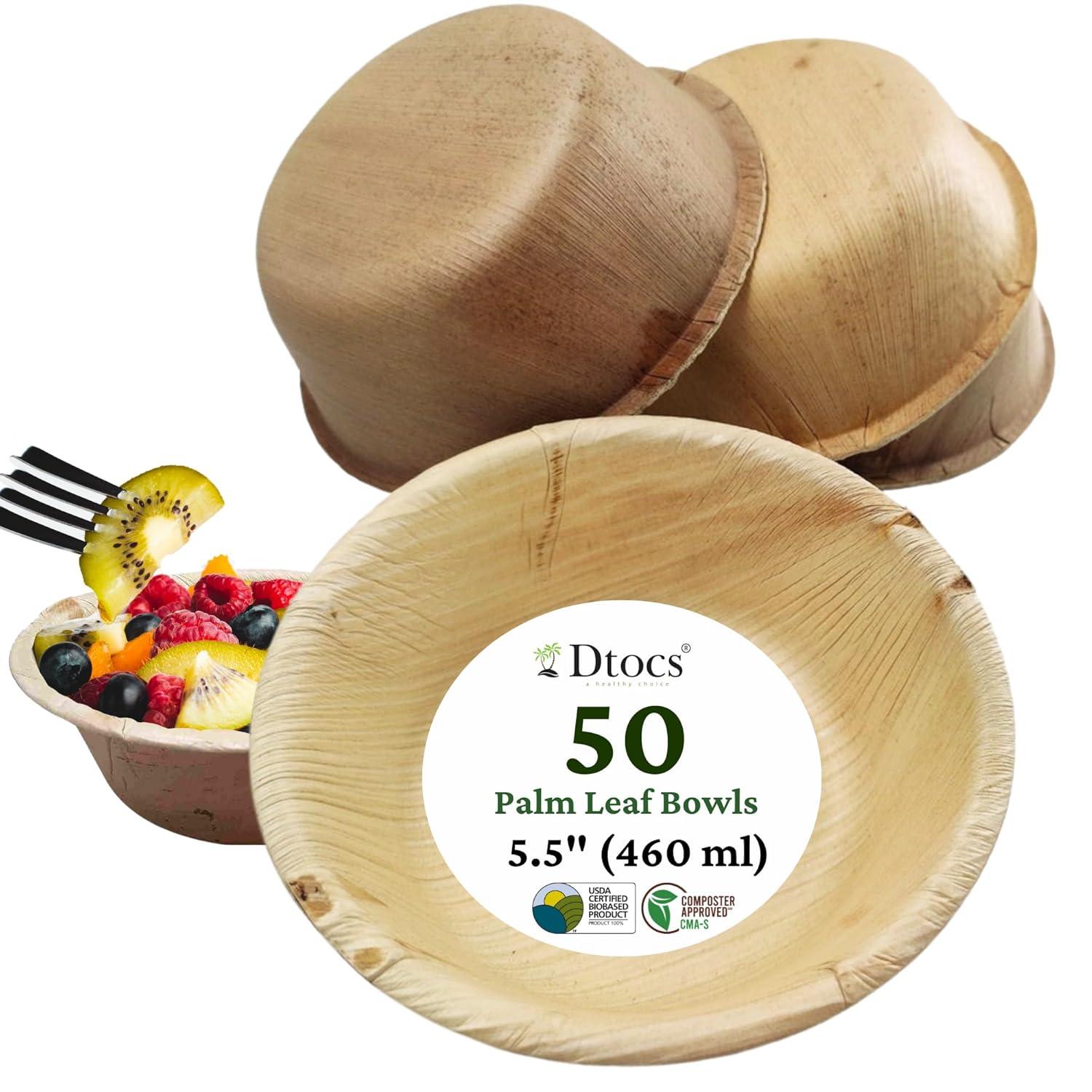 Dtocs 5.5" Palm Leaf Round Bowl (Pack 50) | Wayfair