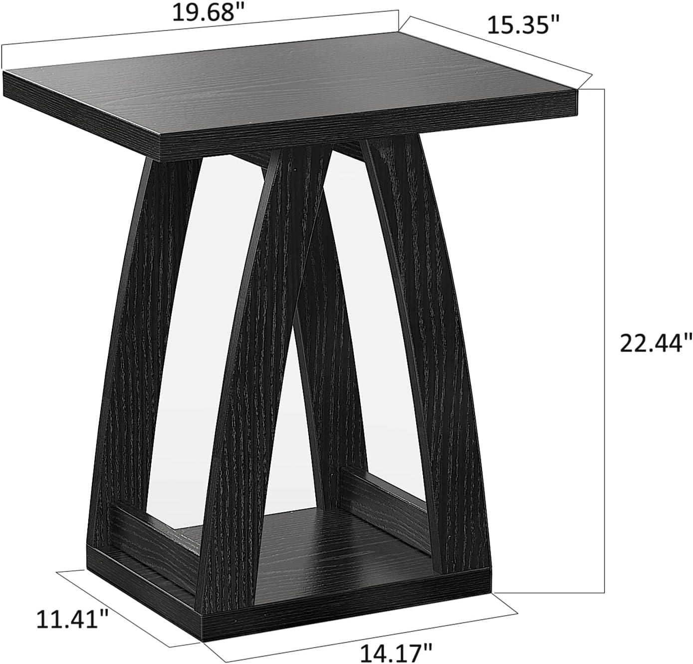 End Table Set of 2, Side Table, Nightstand, Sofa Side Table with Shelf, Modern End Table for Living Room, Bedroom