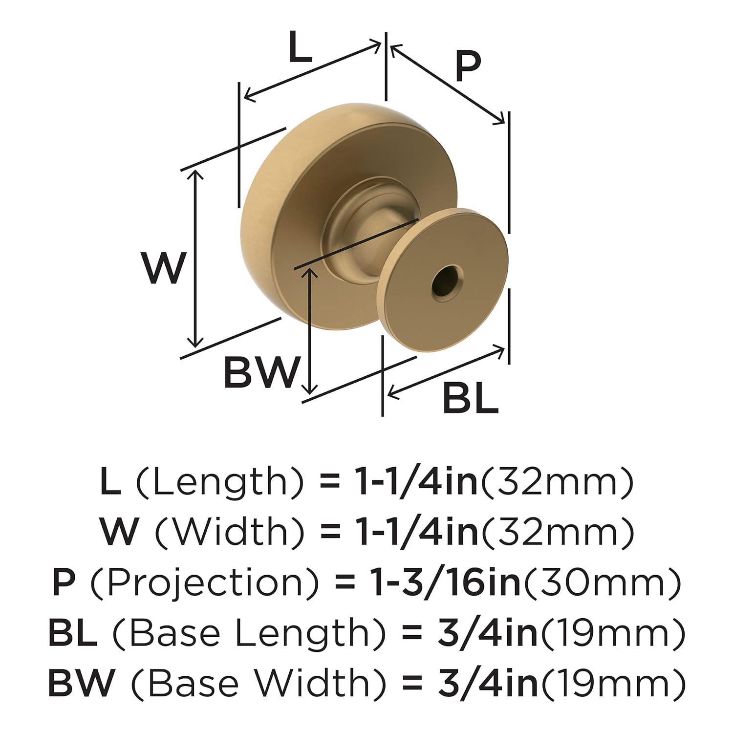 Winsome 1 1/4" Diameter Round Knob