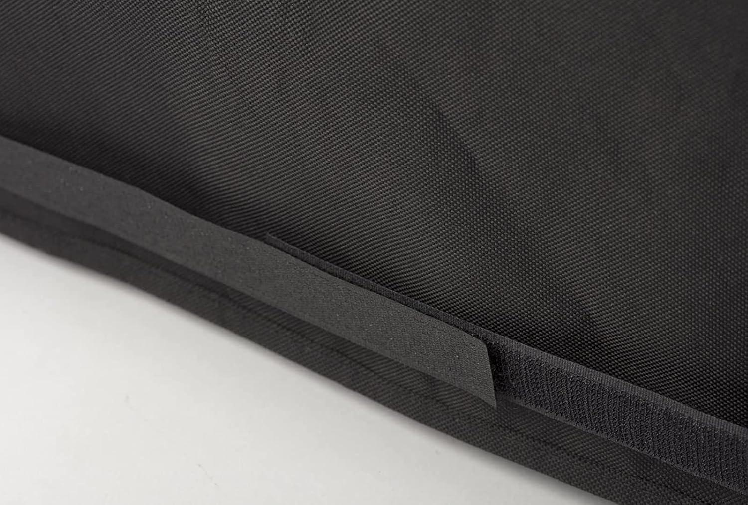 Black Water-Resistant Portable Grill Cover with Velcro Straps