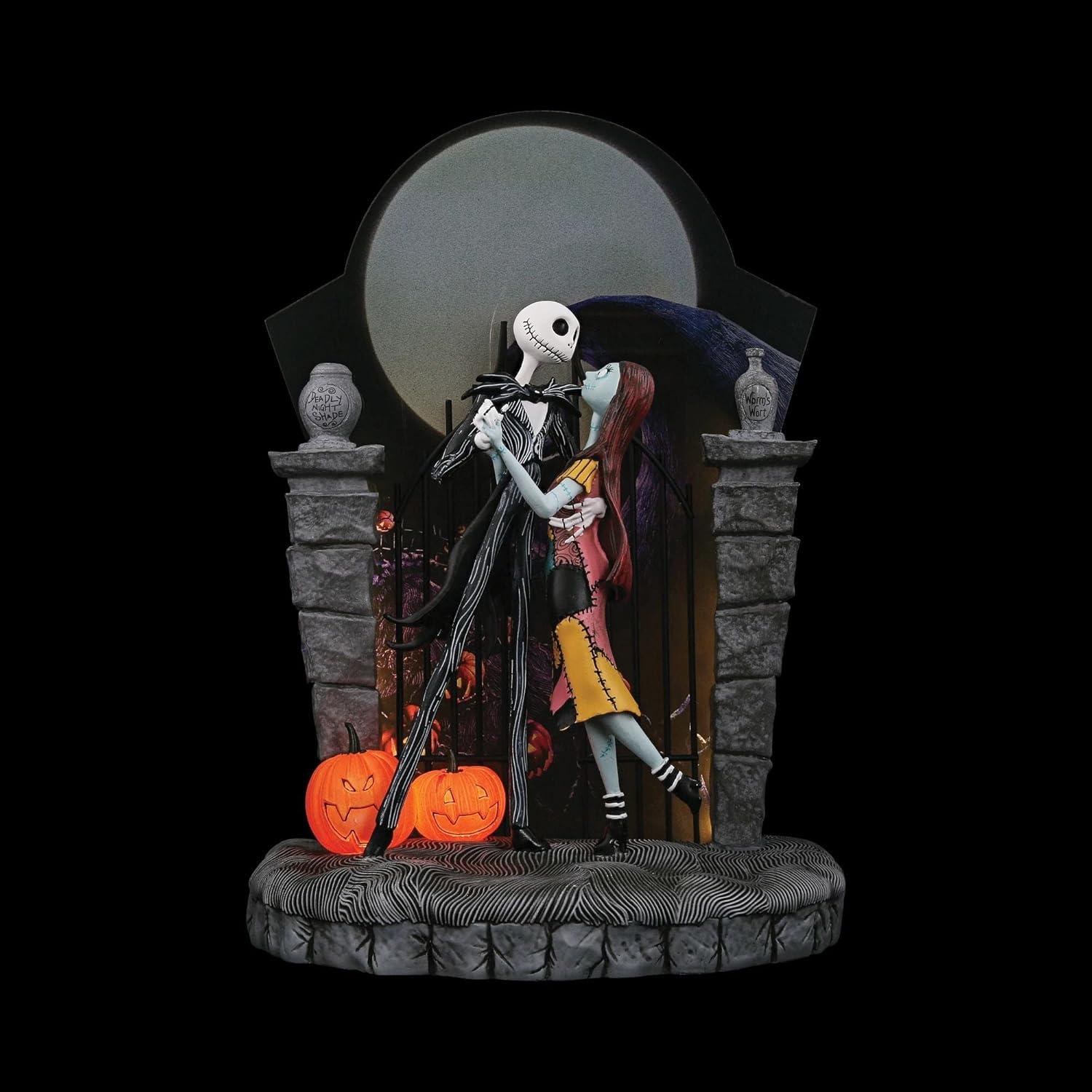 Disney Showcase Nightmare Before Christmas Jack Sally Light Up Figurine 9in H