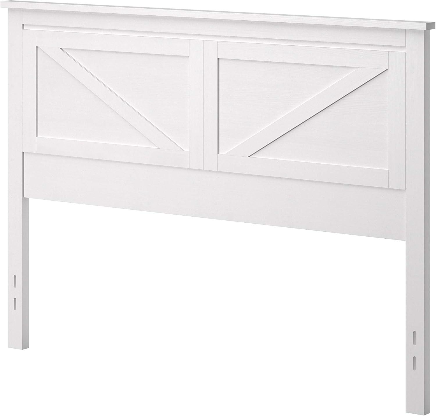 Glenwillow Home Farmhouse Wood Headboard in White, Queen
